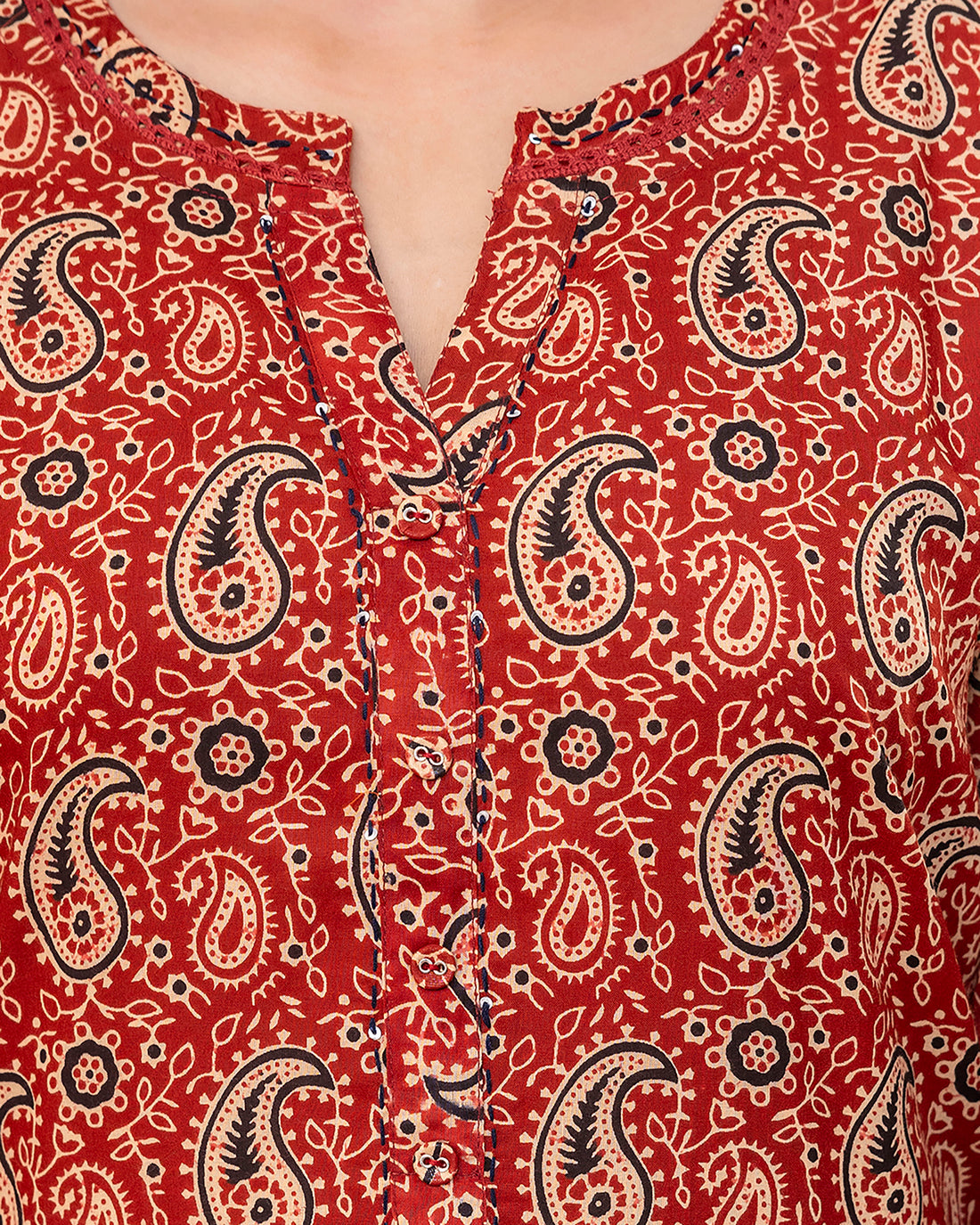 The 'Saanvi' Ajrakh Print Kurta