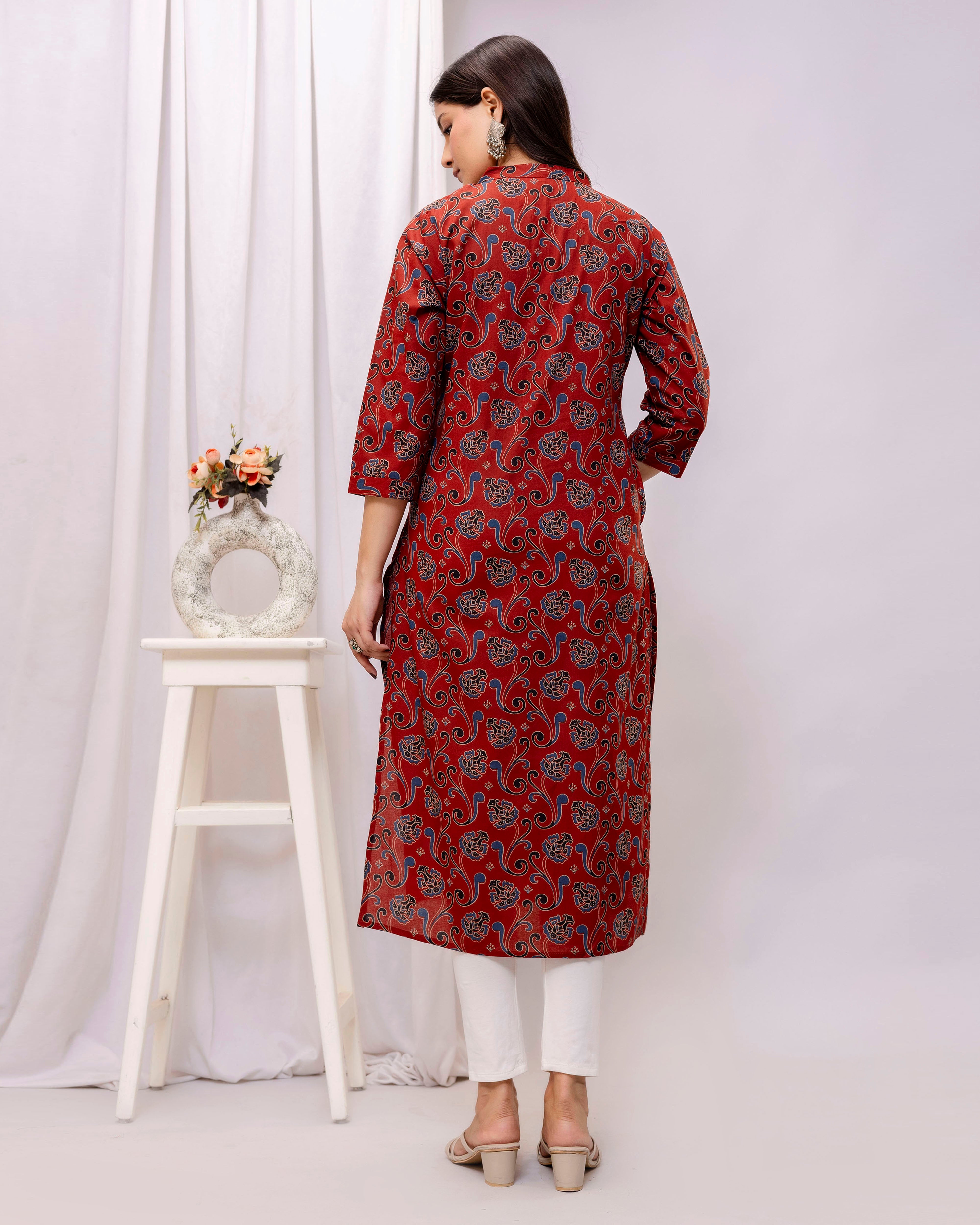 The 'Vanya' Ajrakh Block Print Kurta