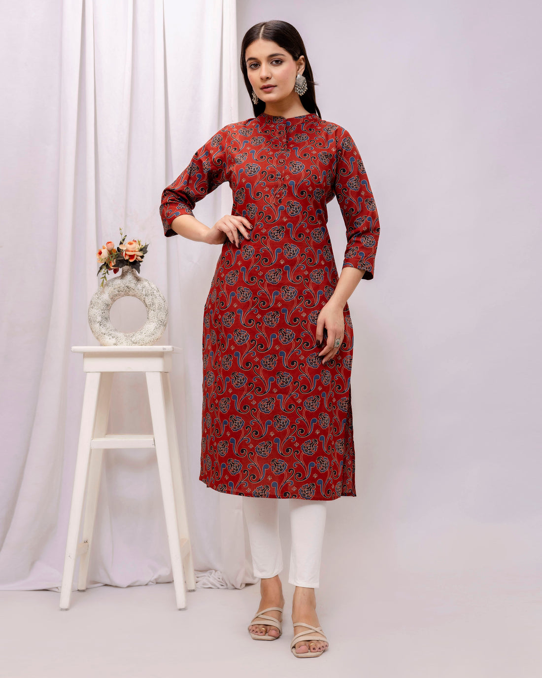 The 'Vanya' Ajrakh Block Print Kurta