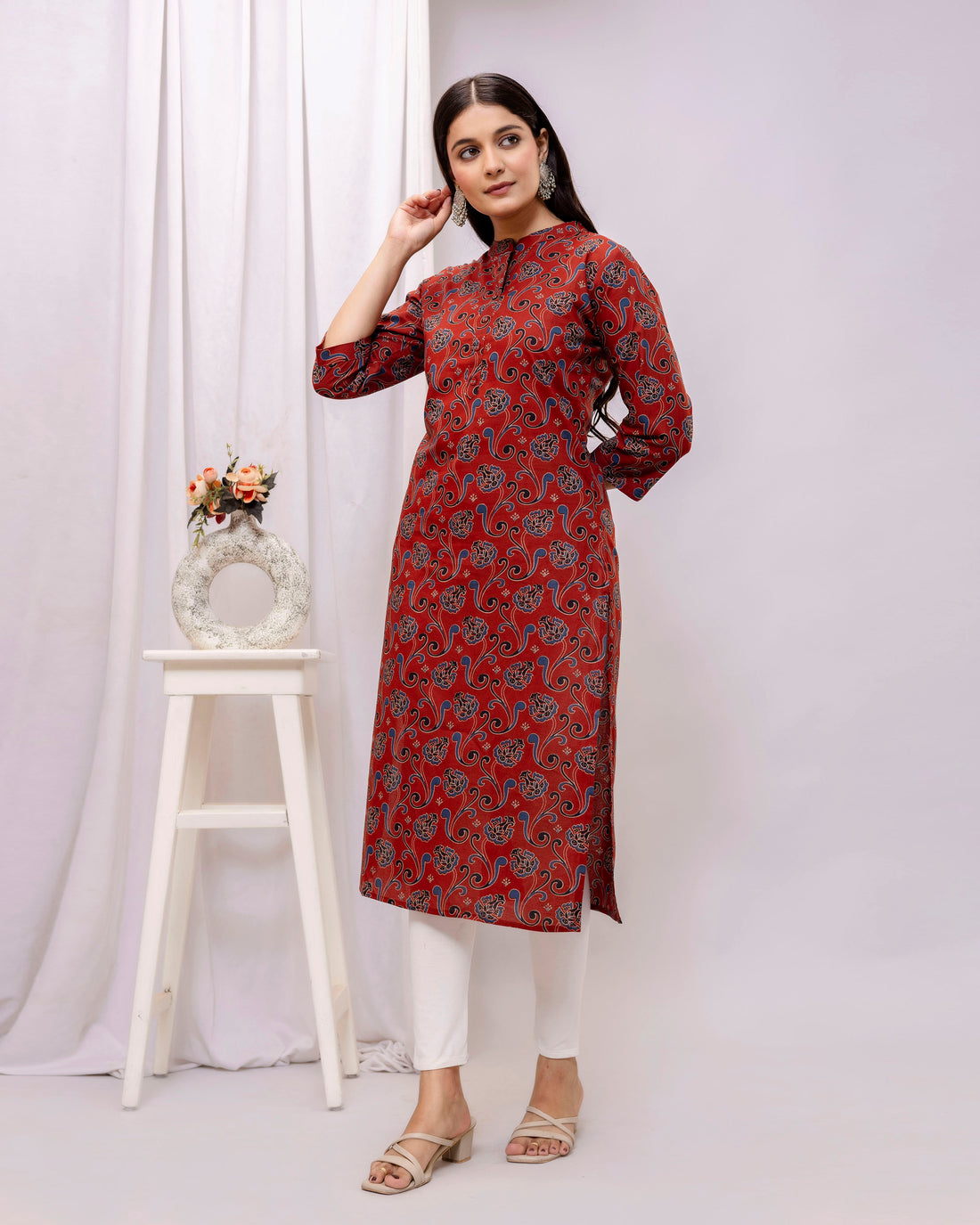 The 'Vanya' Ajrakh Block Print Kurta