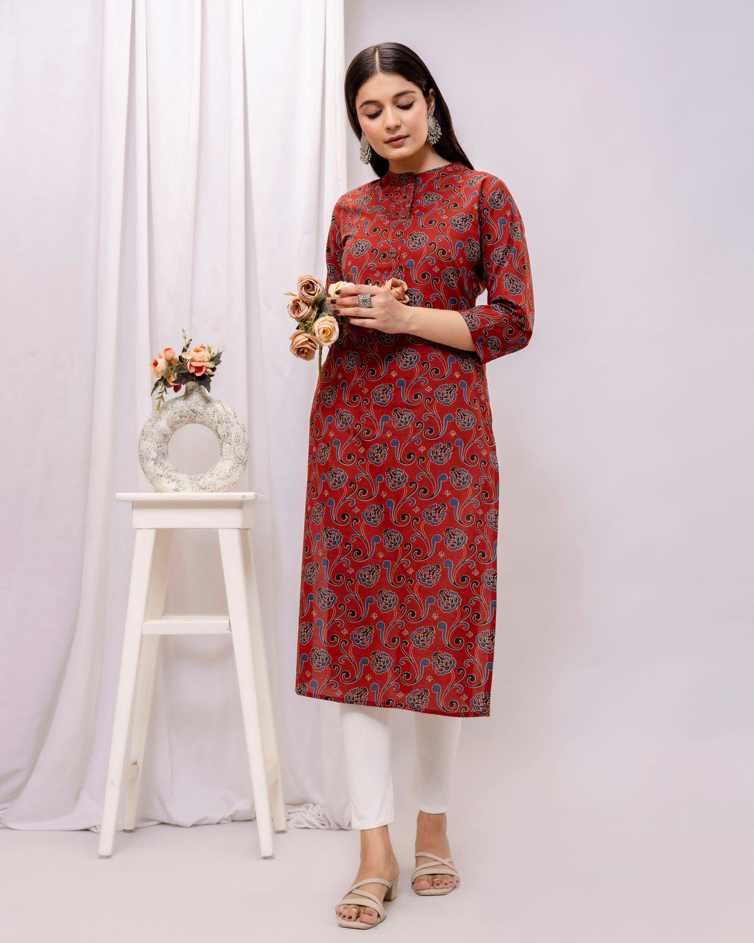 The 'Vanya' Ajrakh Block Print Kurta