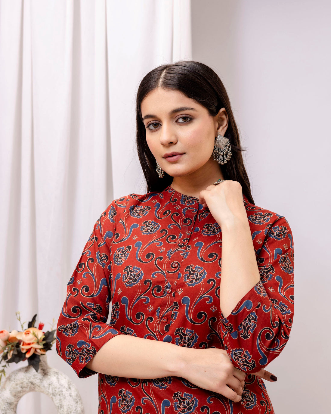 The 'Vanya' Ajrakh Block Print Kurta