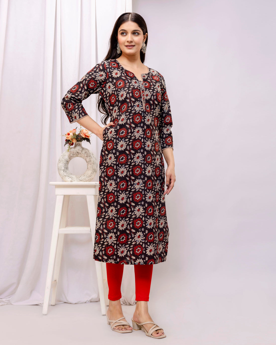 The 'Avani' Rustic Block Print Kurta
