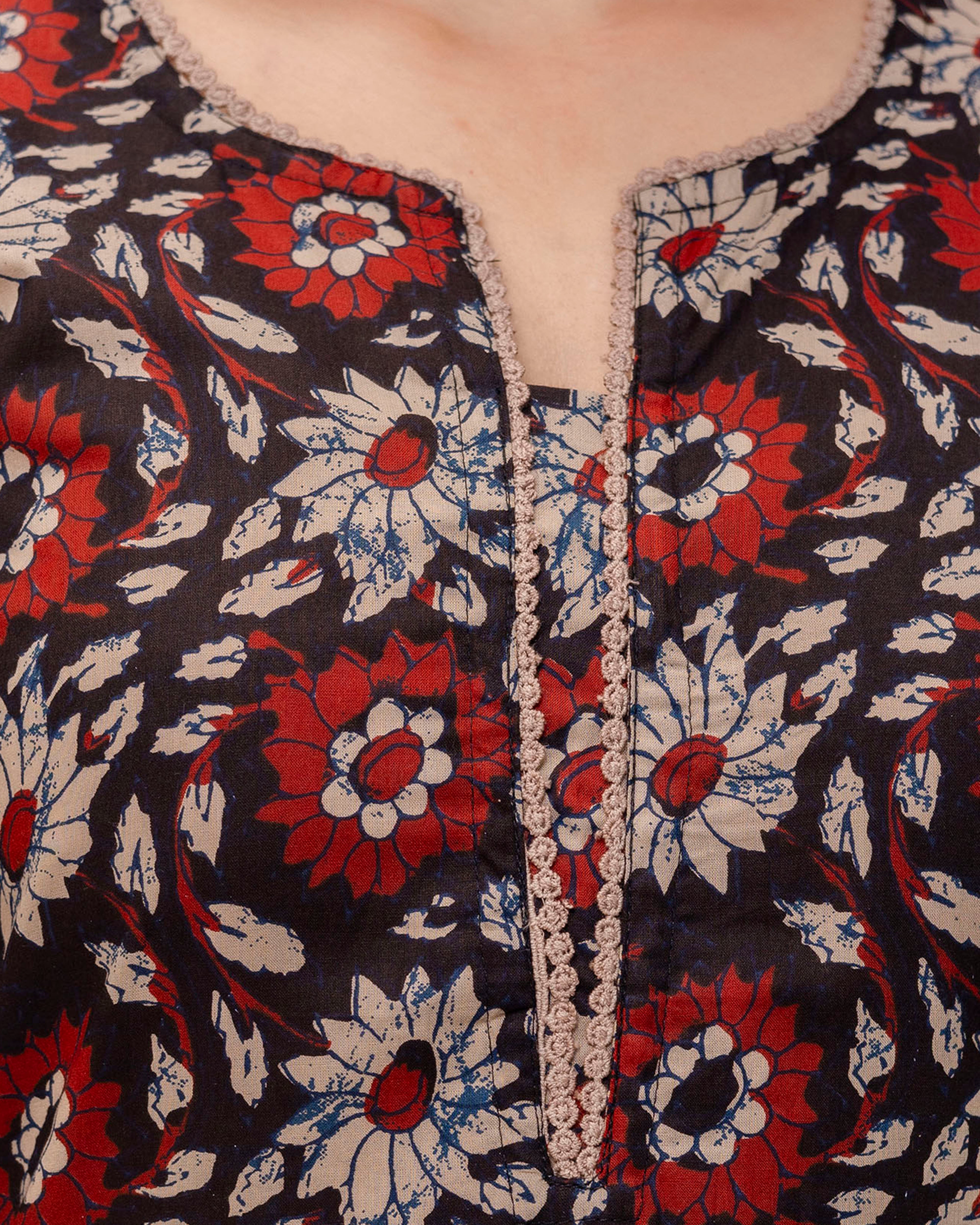 The 'Avani' Rustic Block Print Kurta