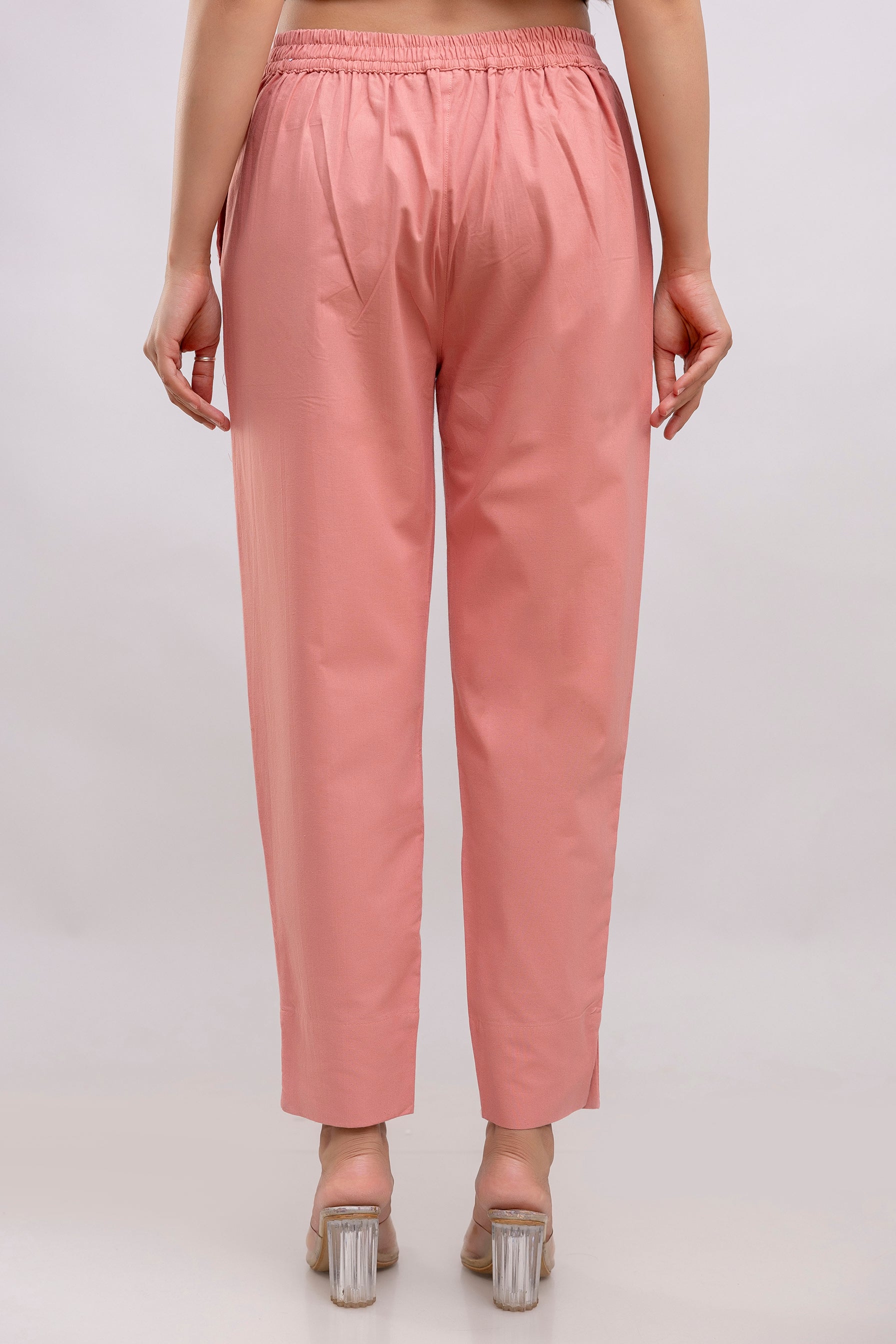 PURE COTTON PANT - DUSTY PEACH