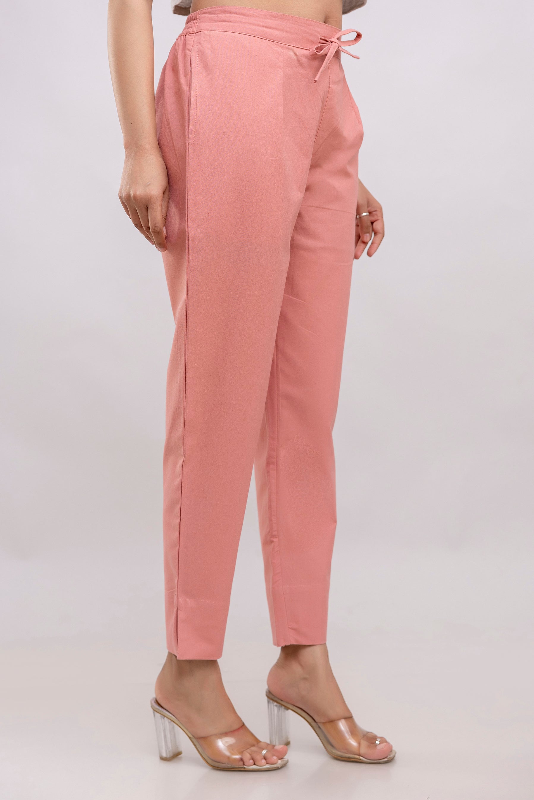 PURE COTTON PANT - DUSTY PEACH