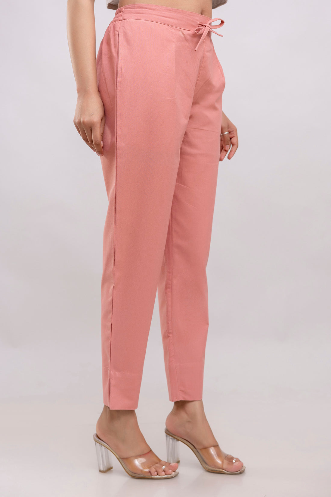 PURE COTTON PANT - DUSTY PEACH