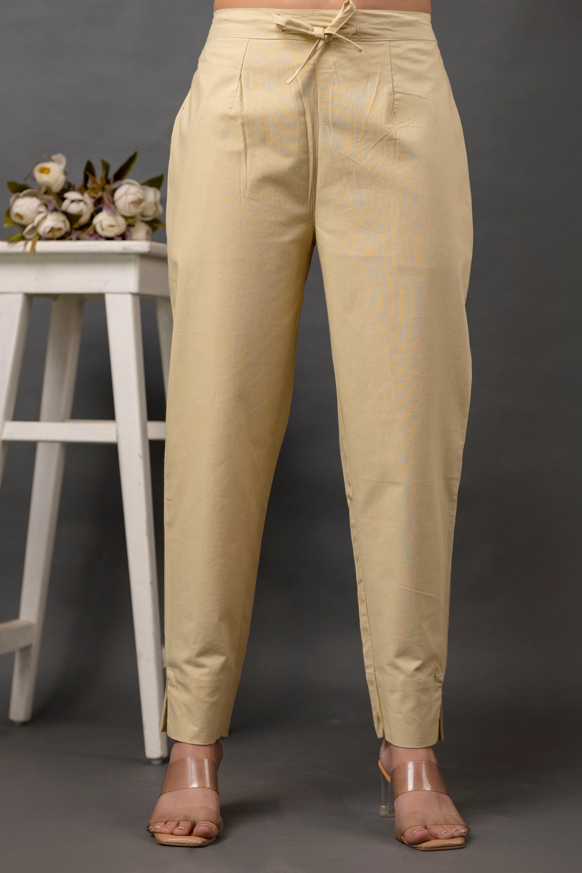 PURE COTTON PANT - BEIGE