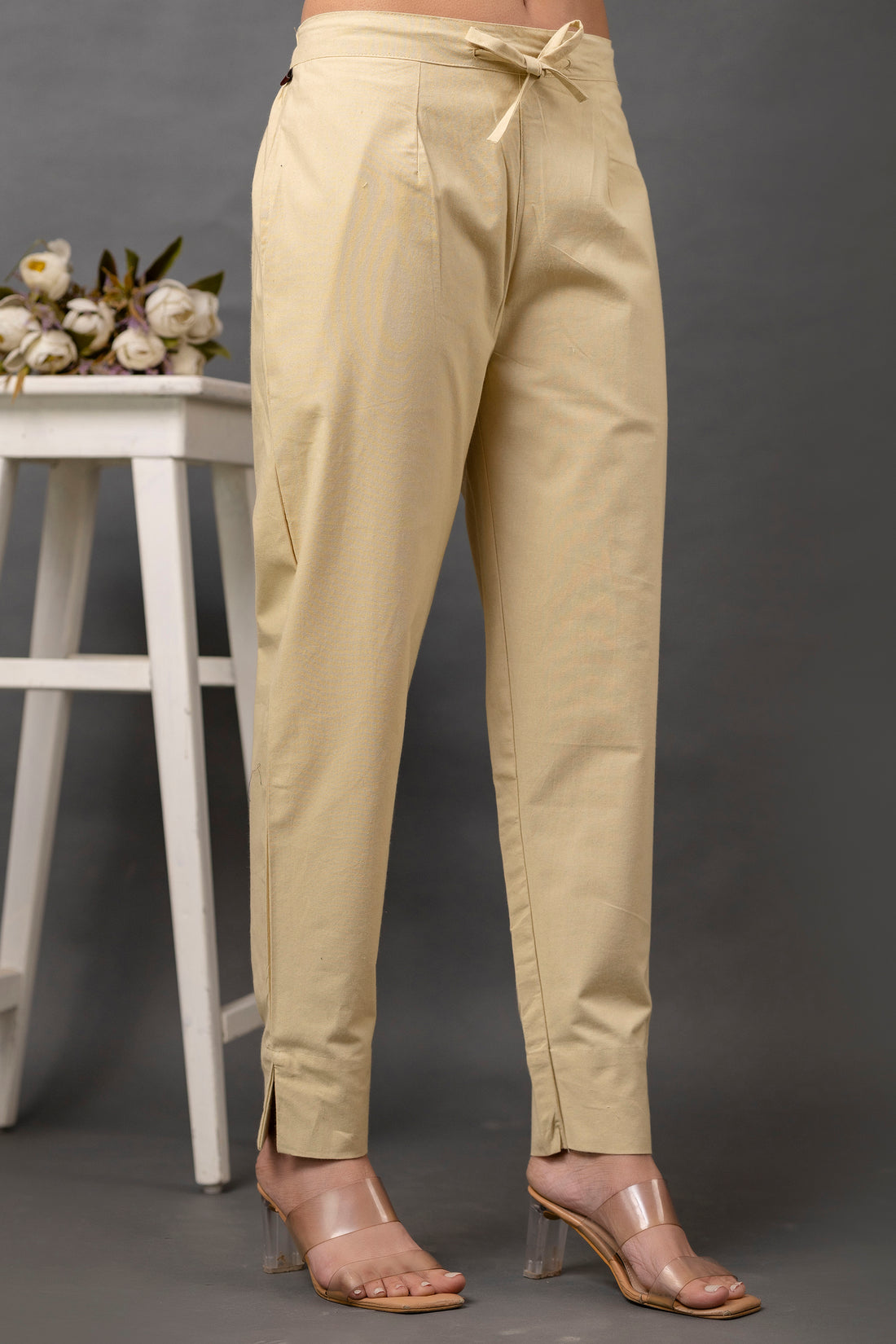 PURE COTTON PANT - BEIGE