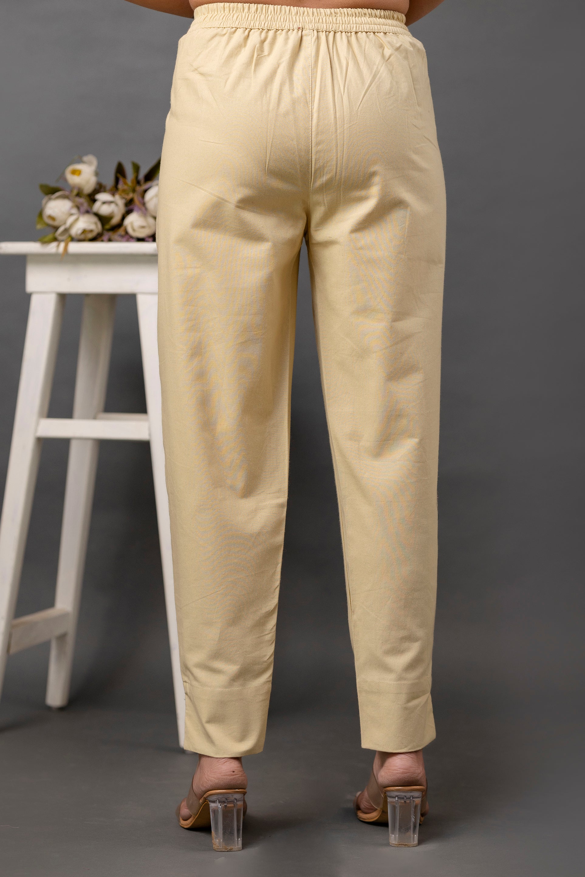 PURE COTTON PANT - BEIGE