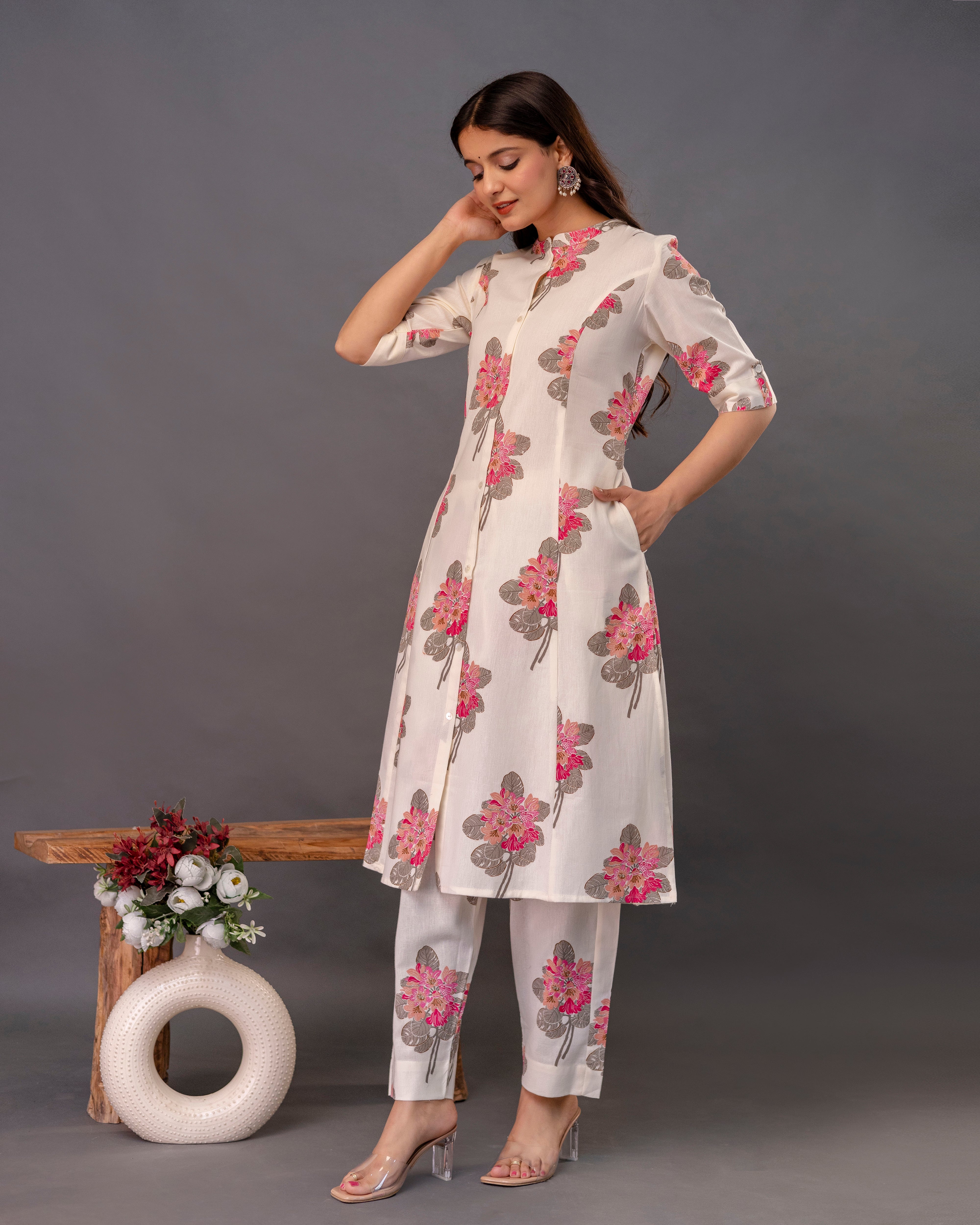 PUSHPA GRACE COTTON A-LINE CO-ORD SET