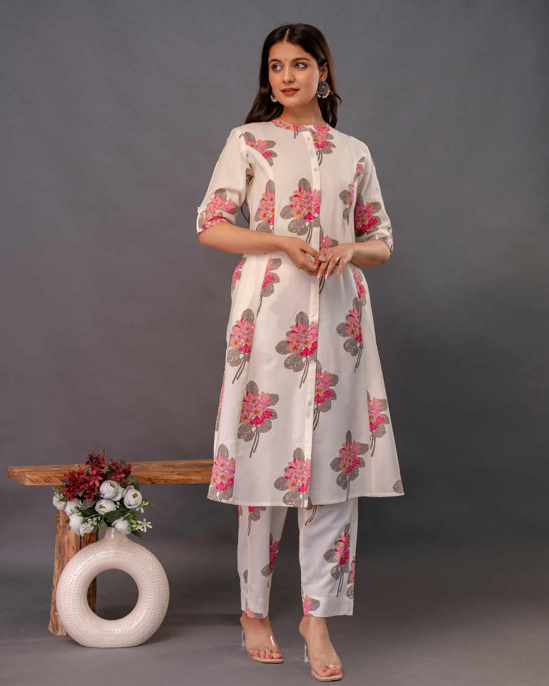 PUSHPA GRACE COTTON A-LINE CO-ORD SET