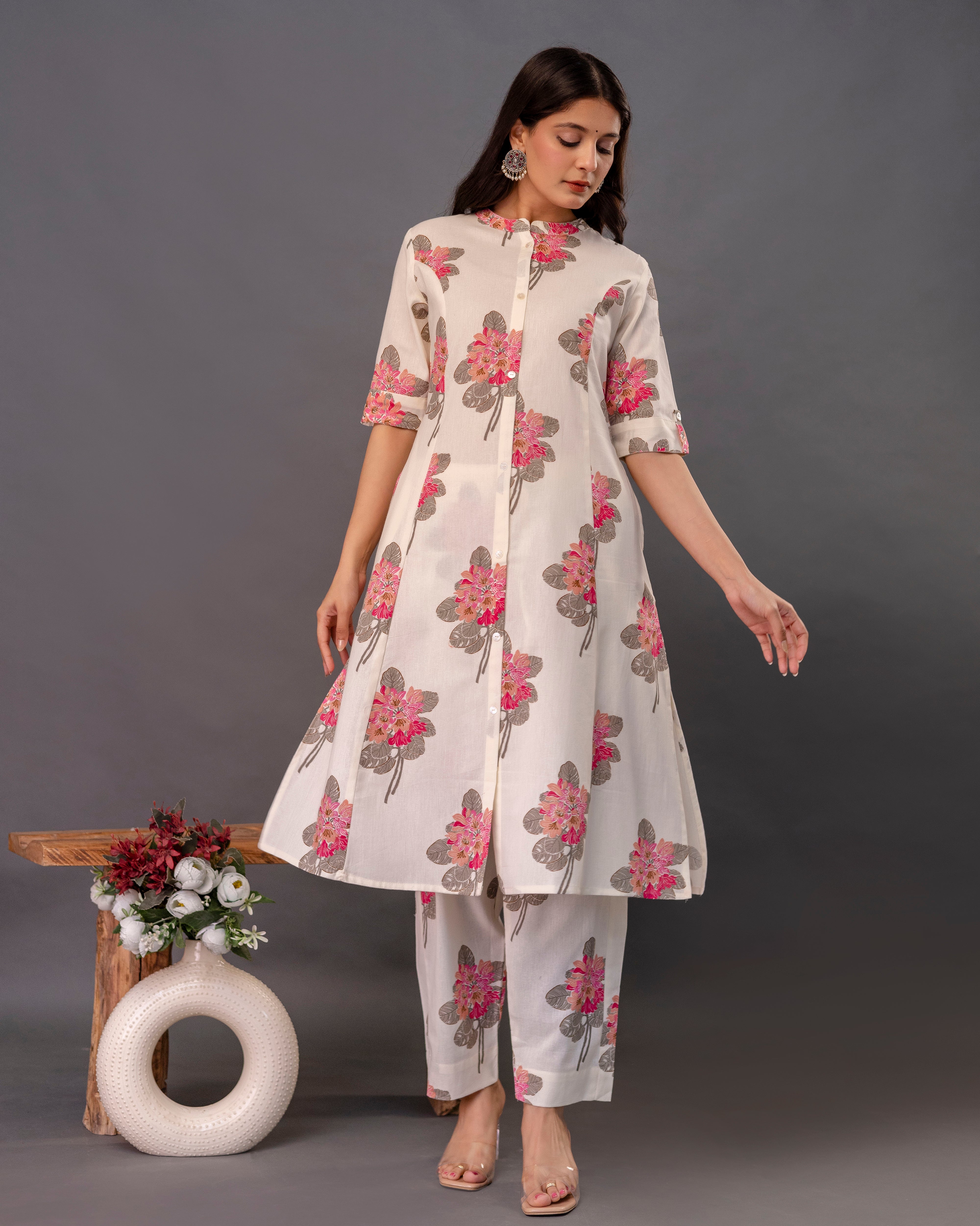 PUSHPA GRACE COTTON A-LINE CO-ORD SET