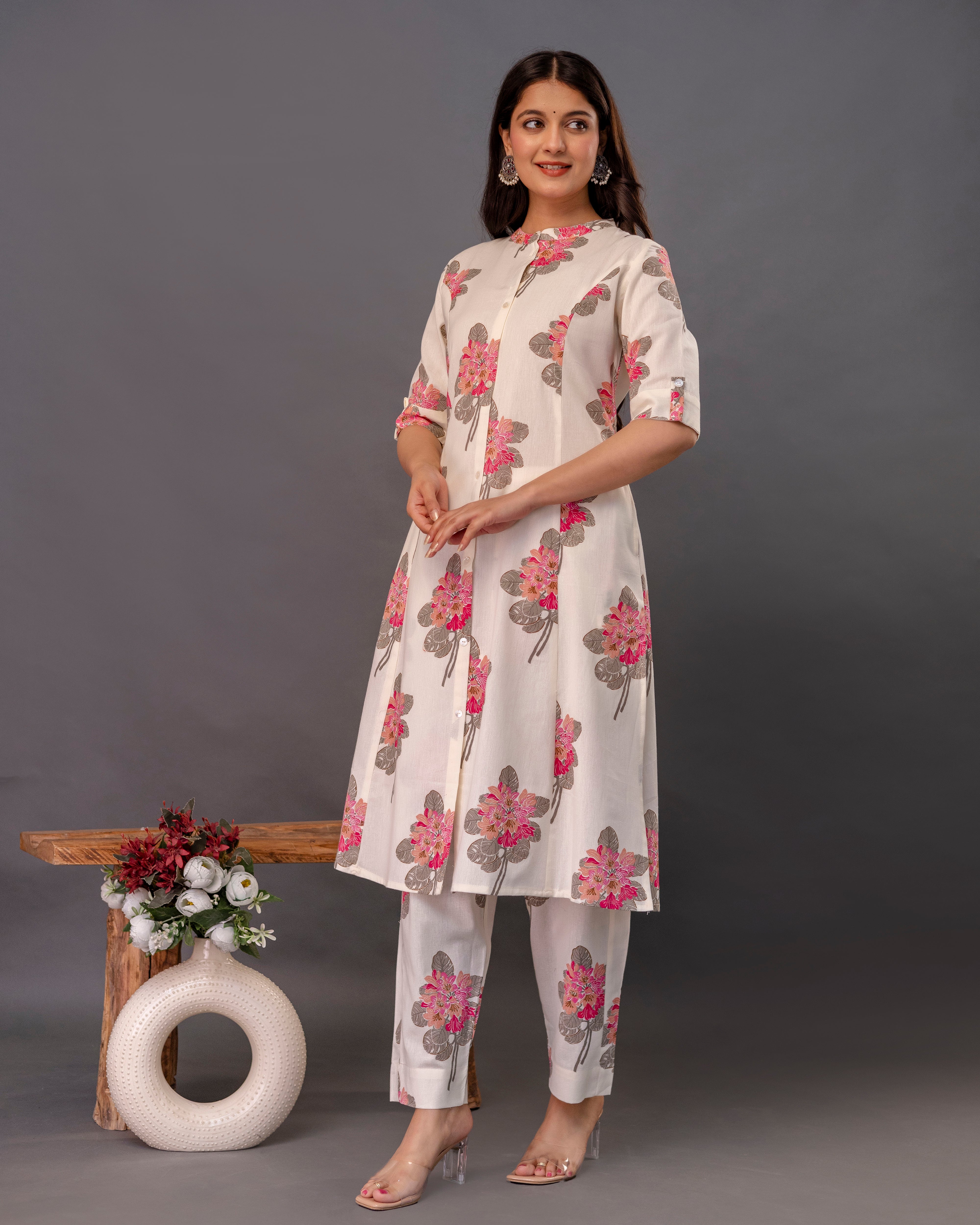 PUSHPA GRACE COTTON A-LINE CO-ORD SET