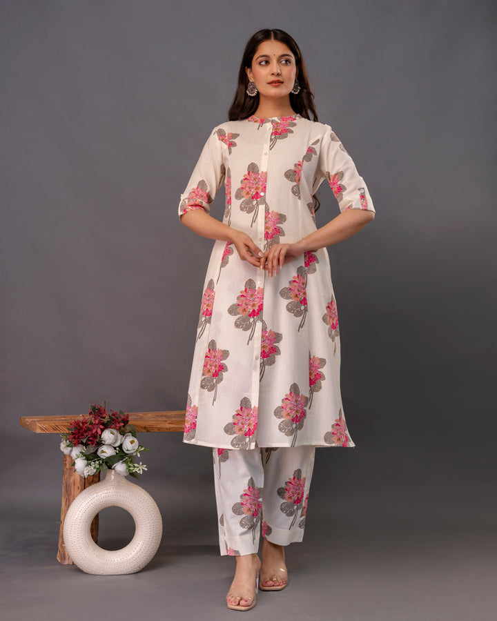 PUSHPA GRACE COTTON A-LINE CO-ORD SET
