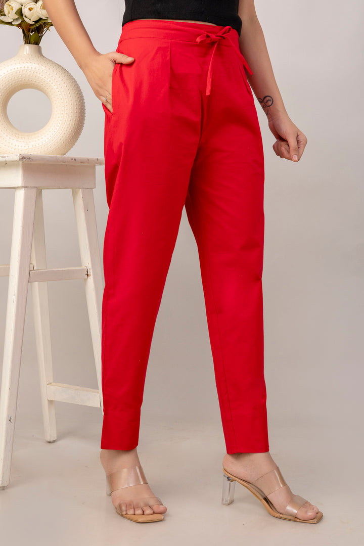 PURE COTTON PANT - RED