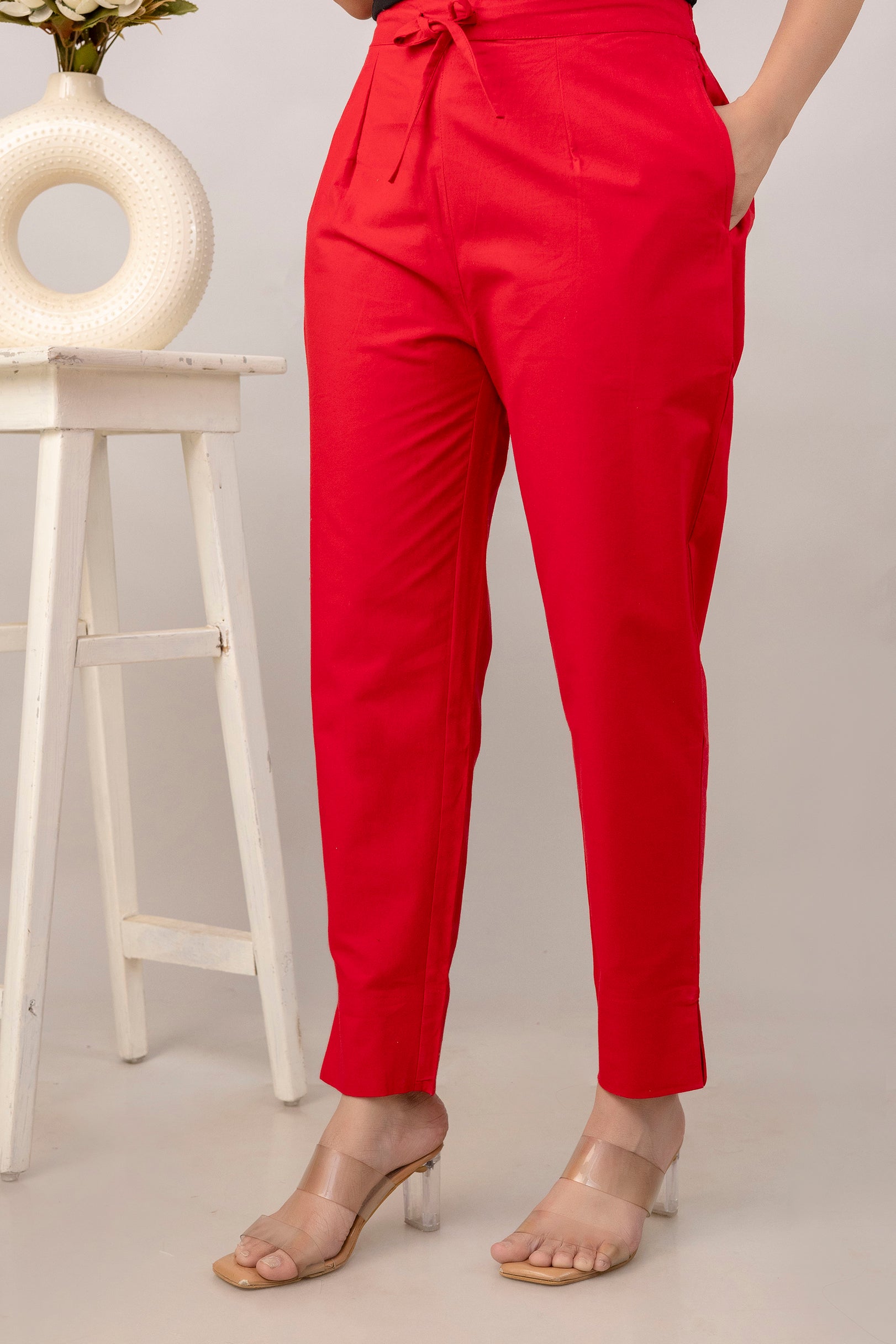PURE COTTON PANT - RED