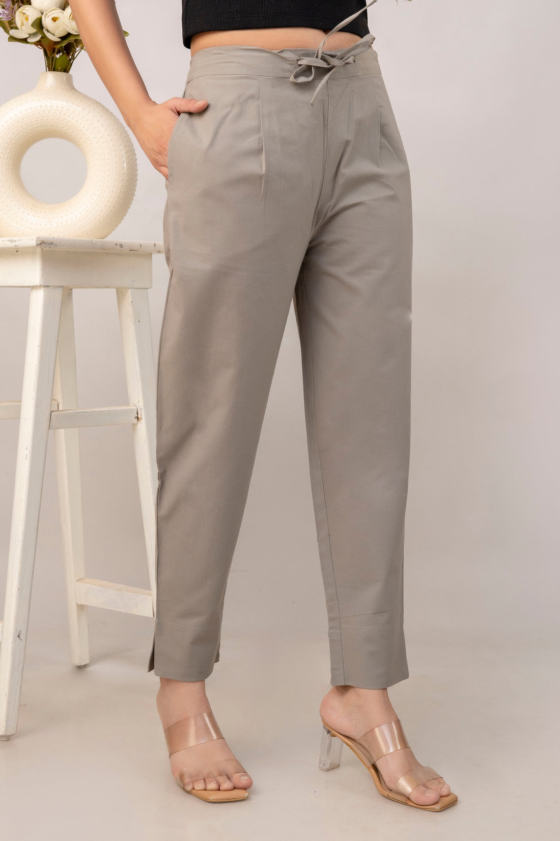 PURE COTTON PANT - C GRAY