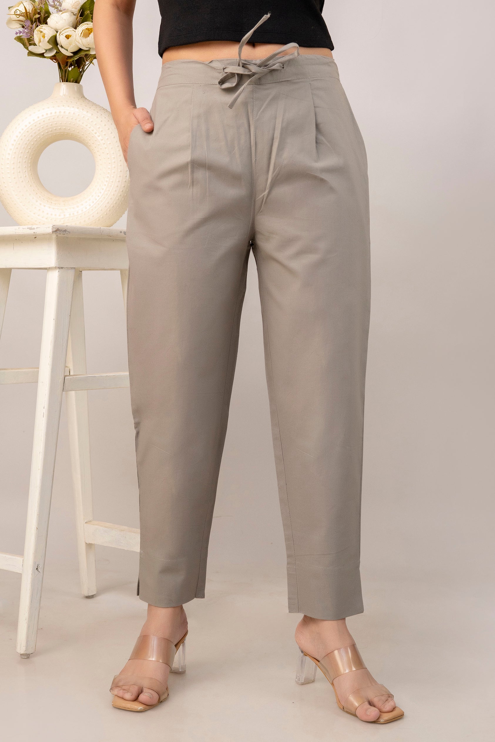 PURE COTTON PANT - C GRAY