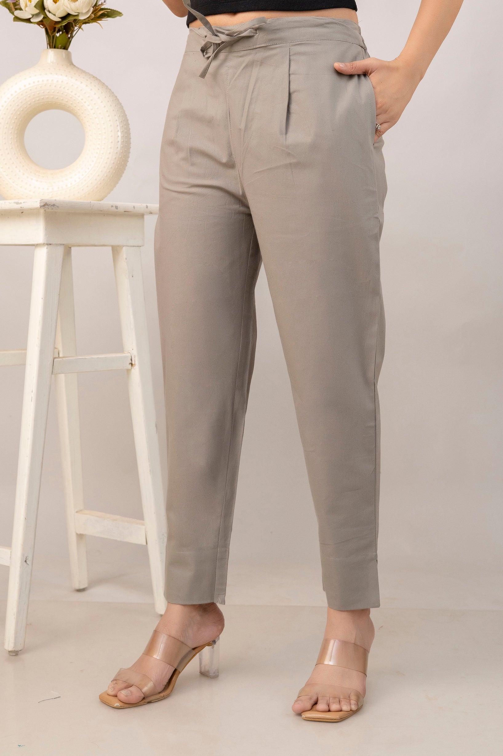 PURE COTTON PANT - C GRAY
