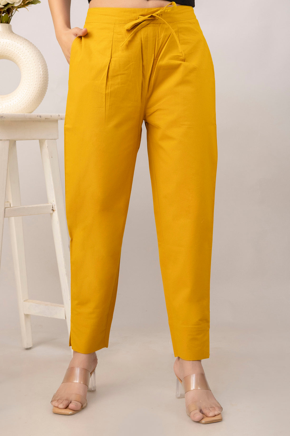 PURE COTTON PANT - MUSTARD
