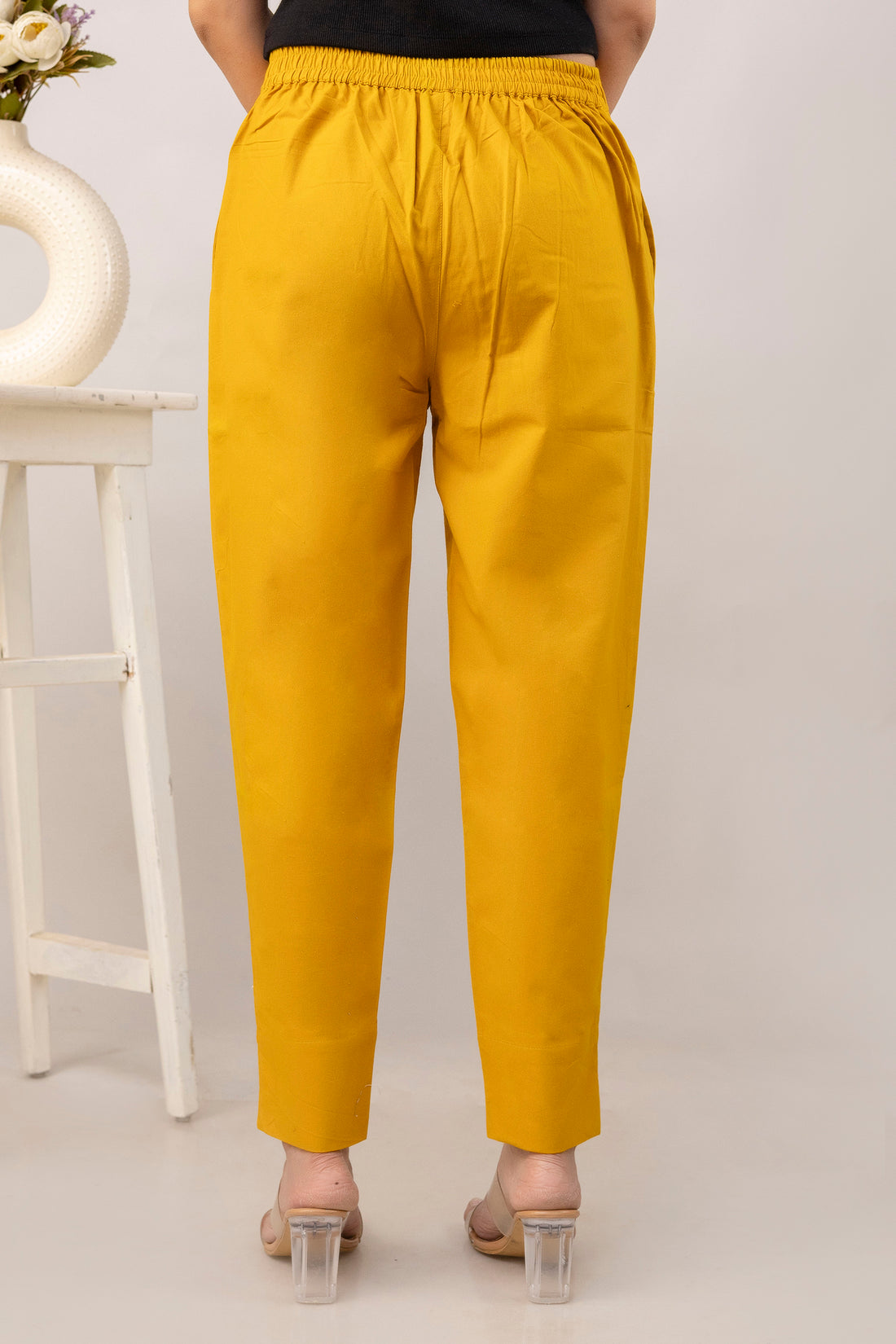 PURE COTTON PANT - MUSTARD