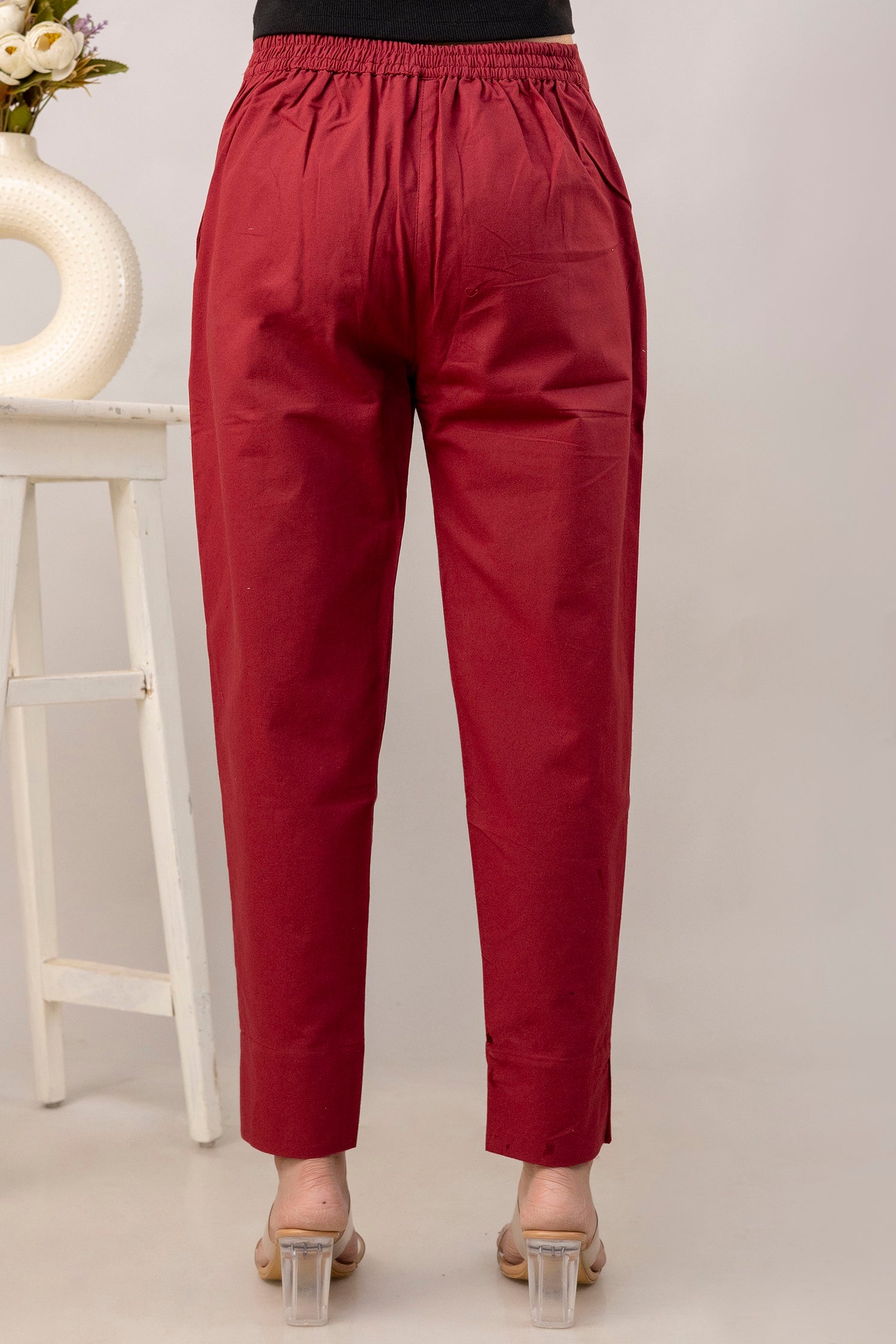 PURE COTTON PANT - MAROON