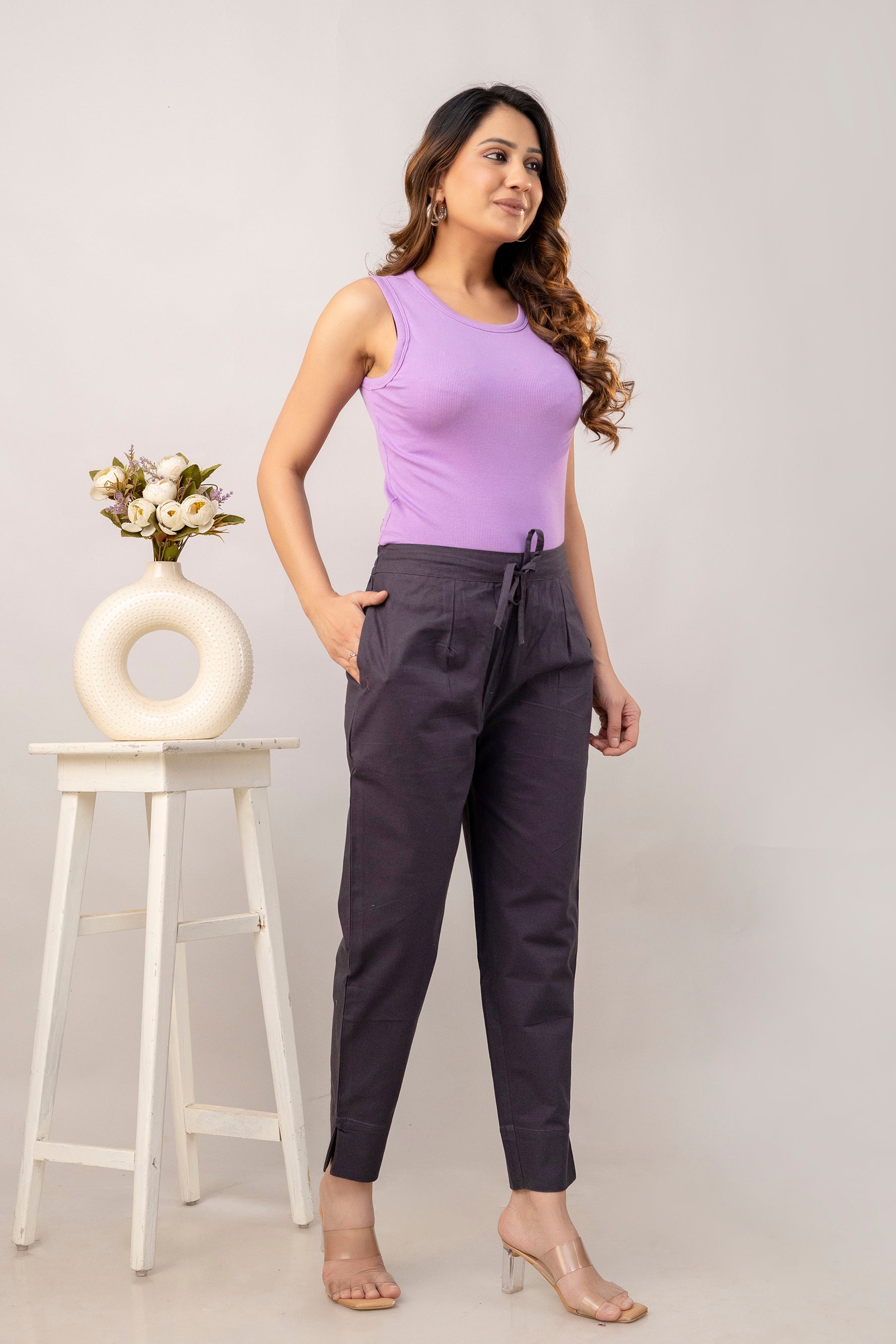 PURE COTTON PANT - DARK GRAY