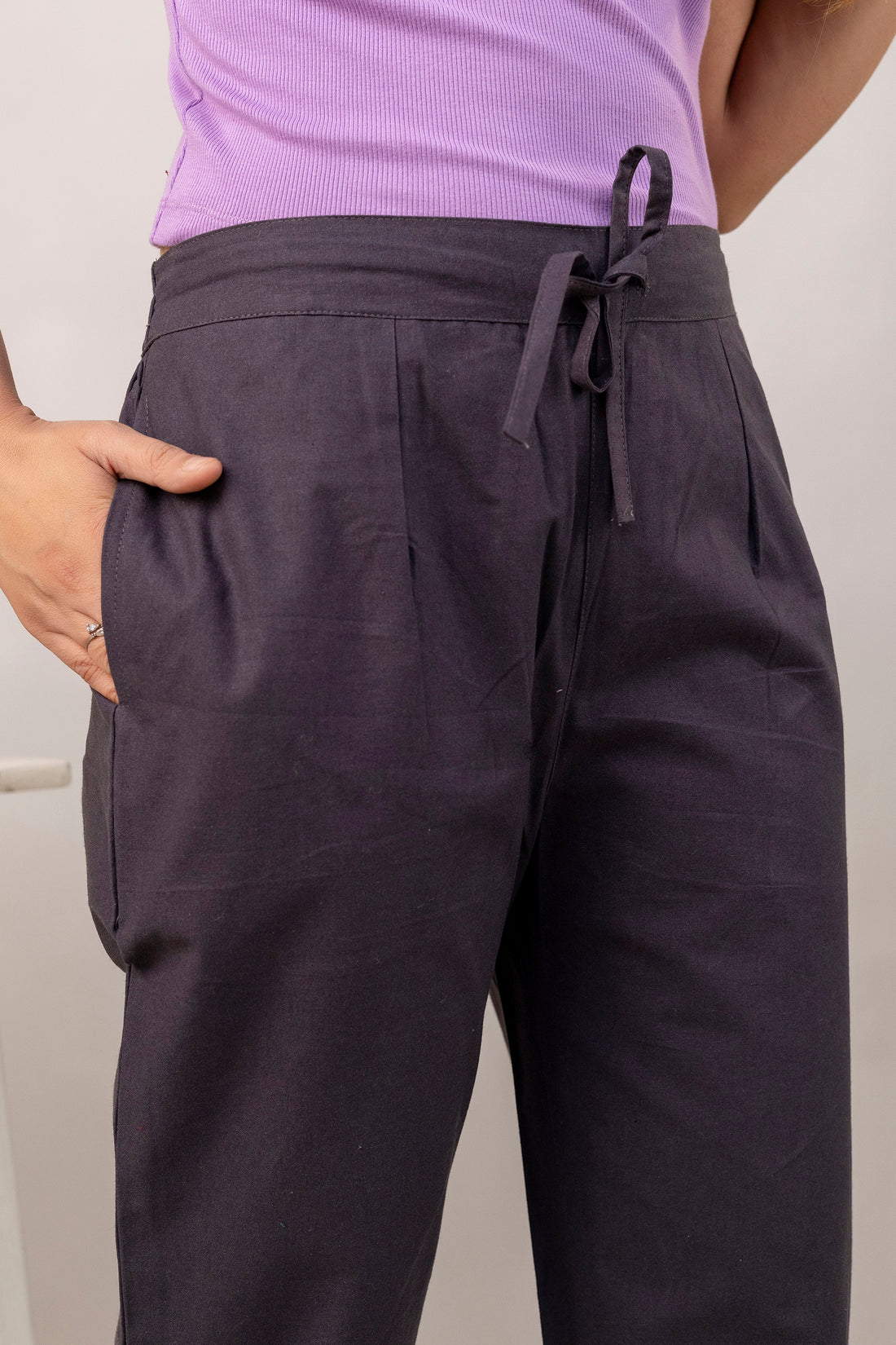 PURE COTTON PANT - DARK GRAY