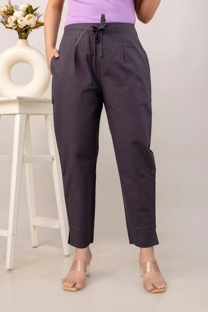 PURE COTTON PANT - DARK GRAY