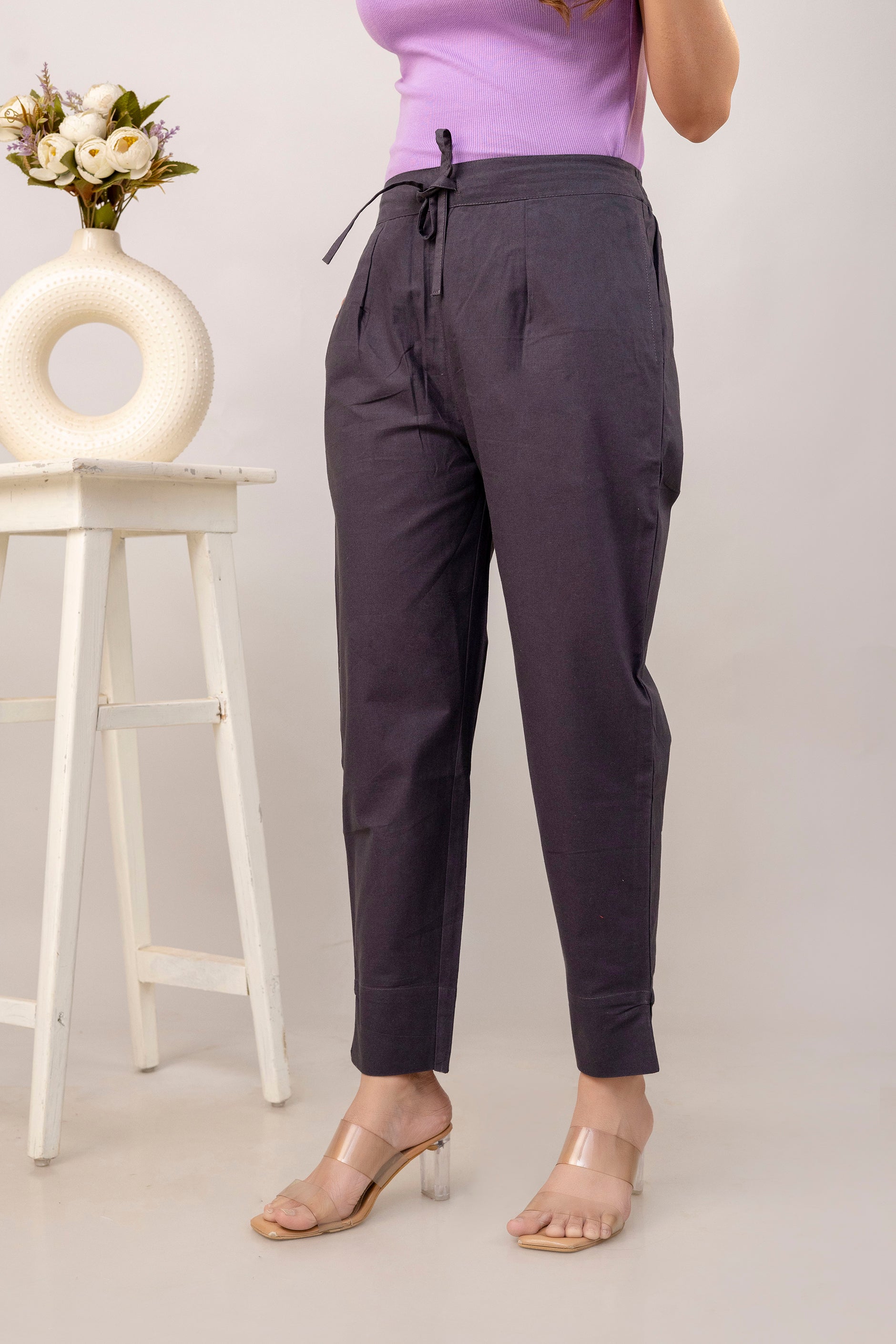 PURE COTTON PANT - DARK GRAY