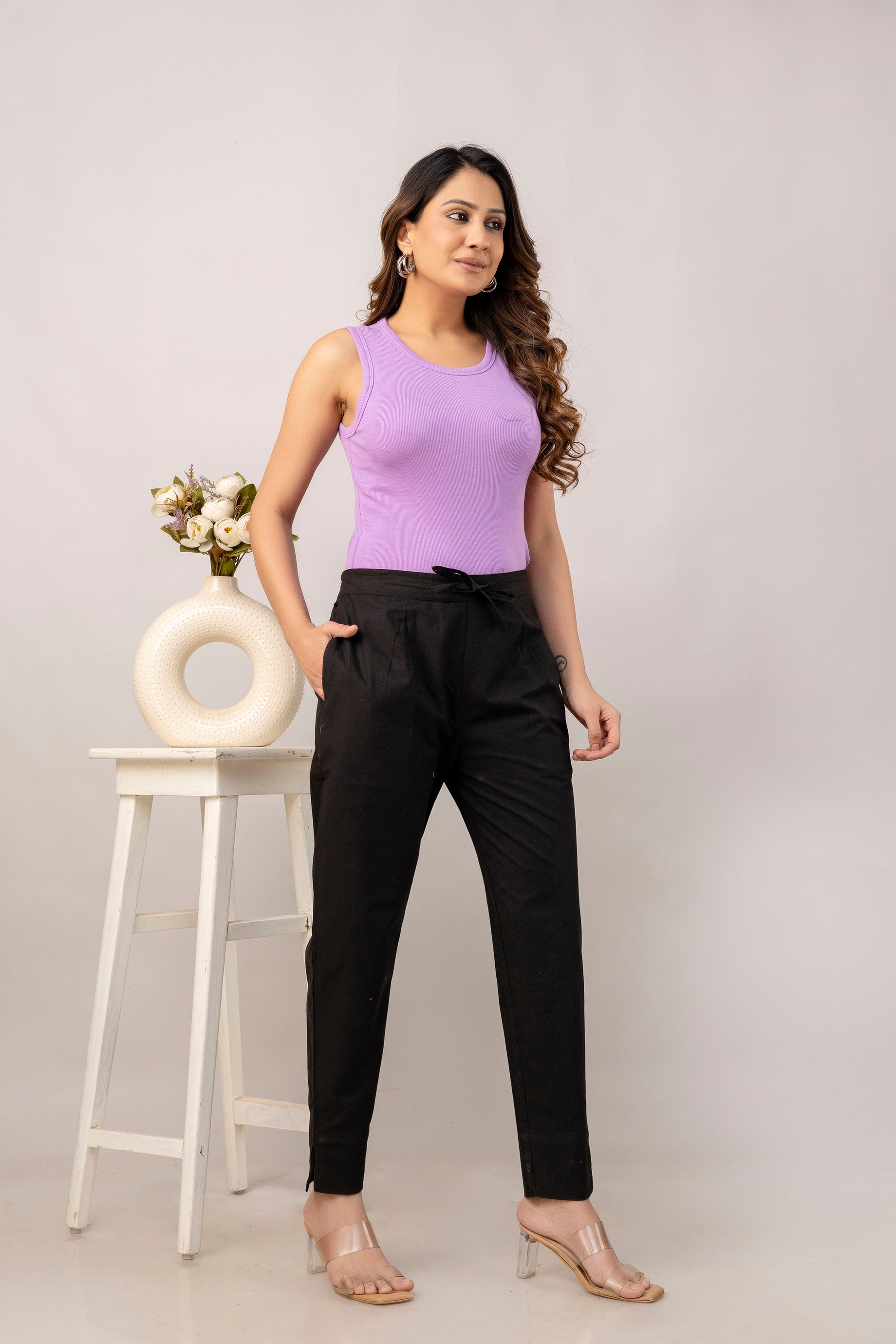 PURE COTTON PANT - BLACK