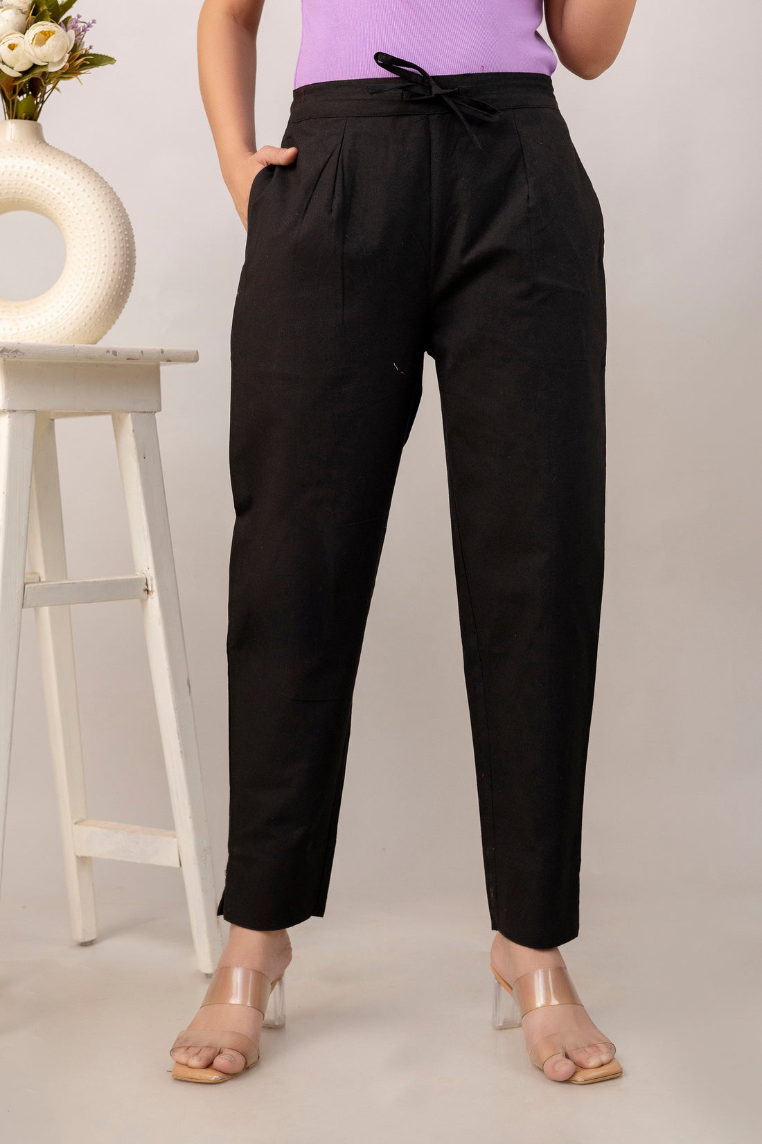 PURE COTTON PANT - BLACK