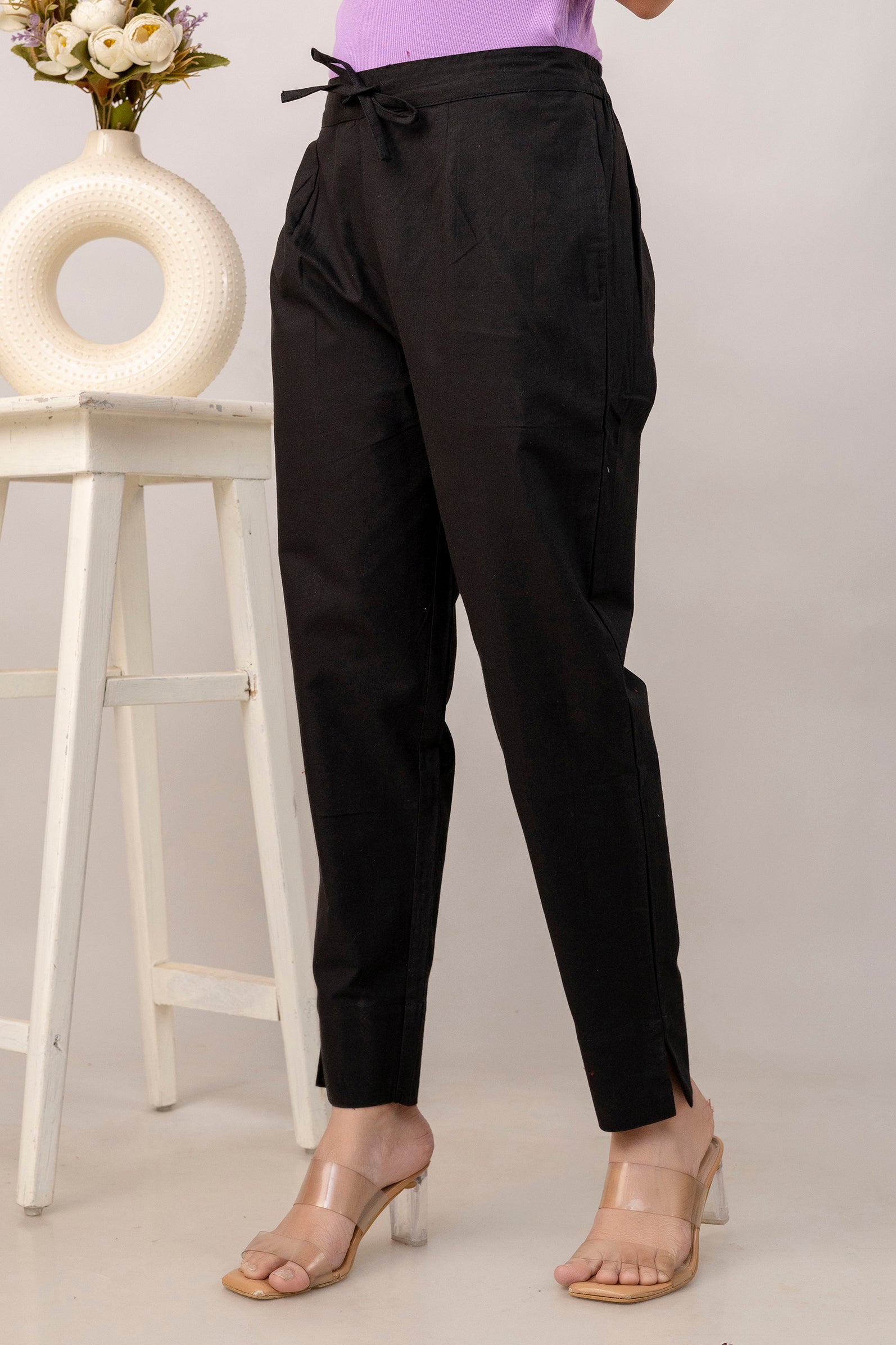 PURE COTTON PANT - BLACK
