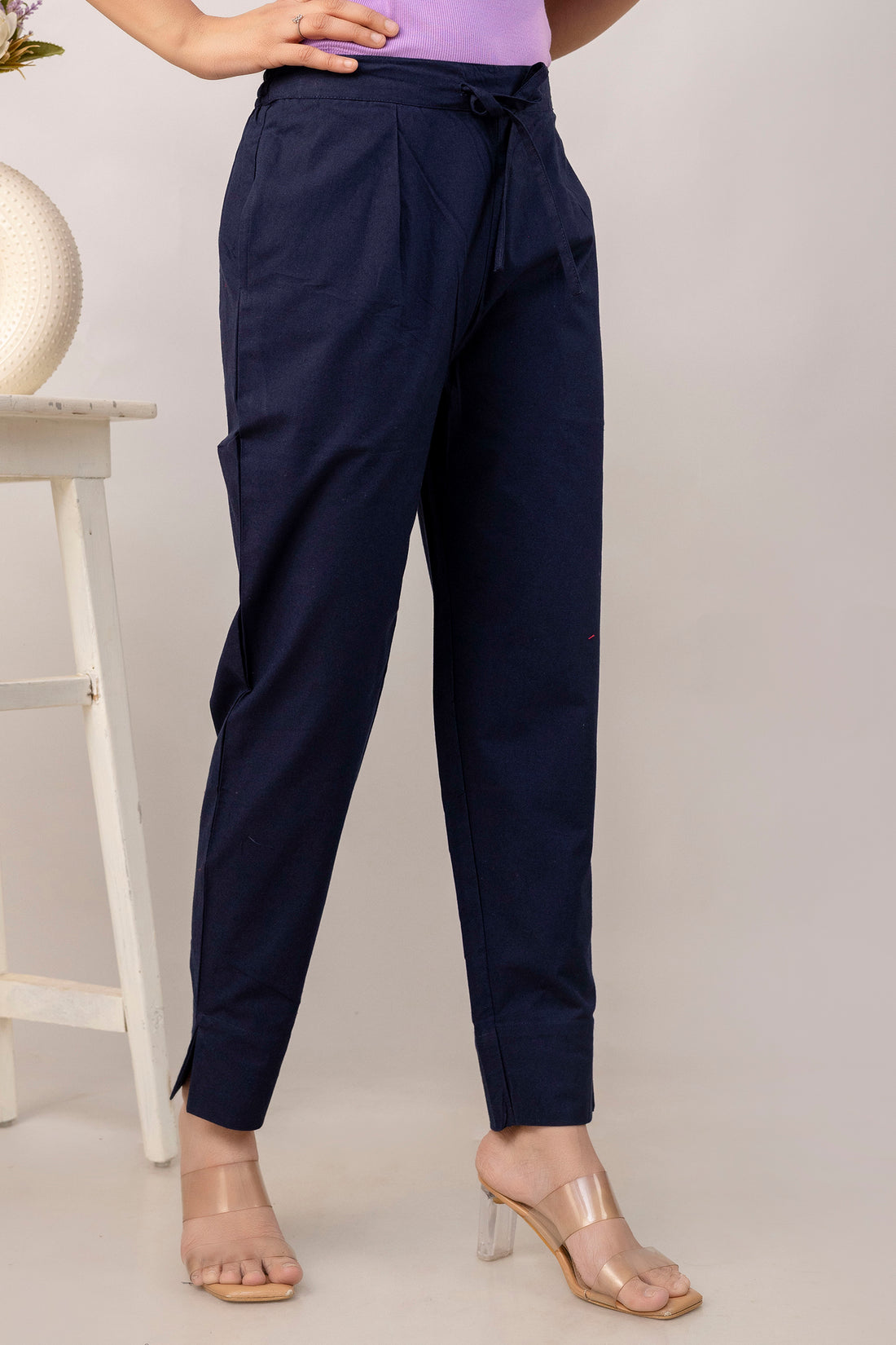 PURE COTTON PANT - NAVY BLUE