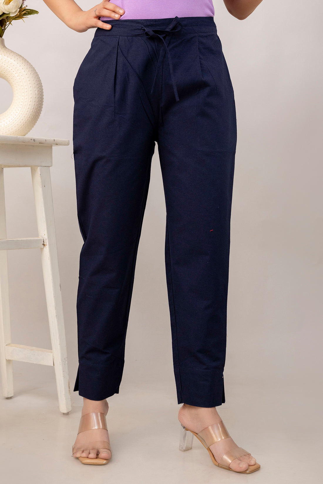 PURE COTTON PANT - NAVY BLUE