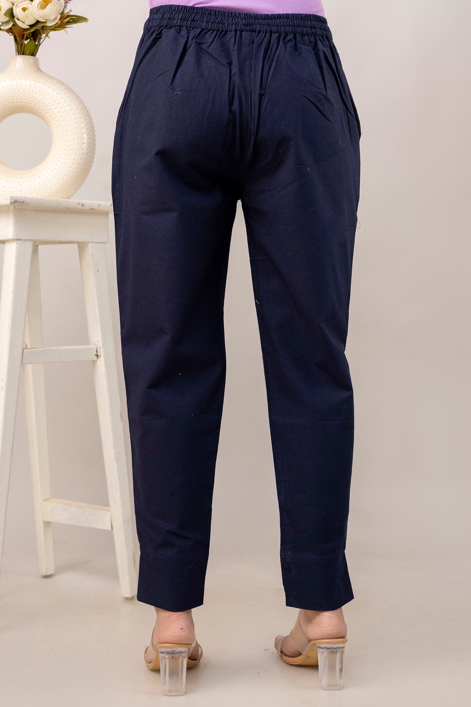 PURE COTTON PANT - NAVY BLUE