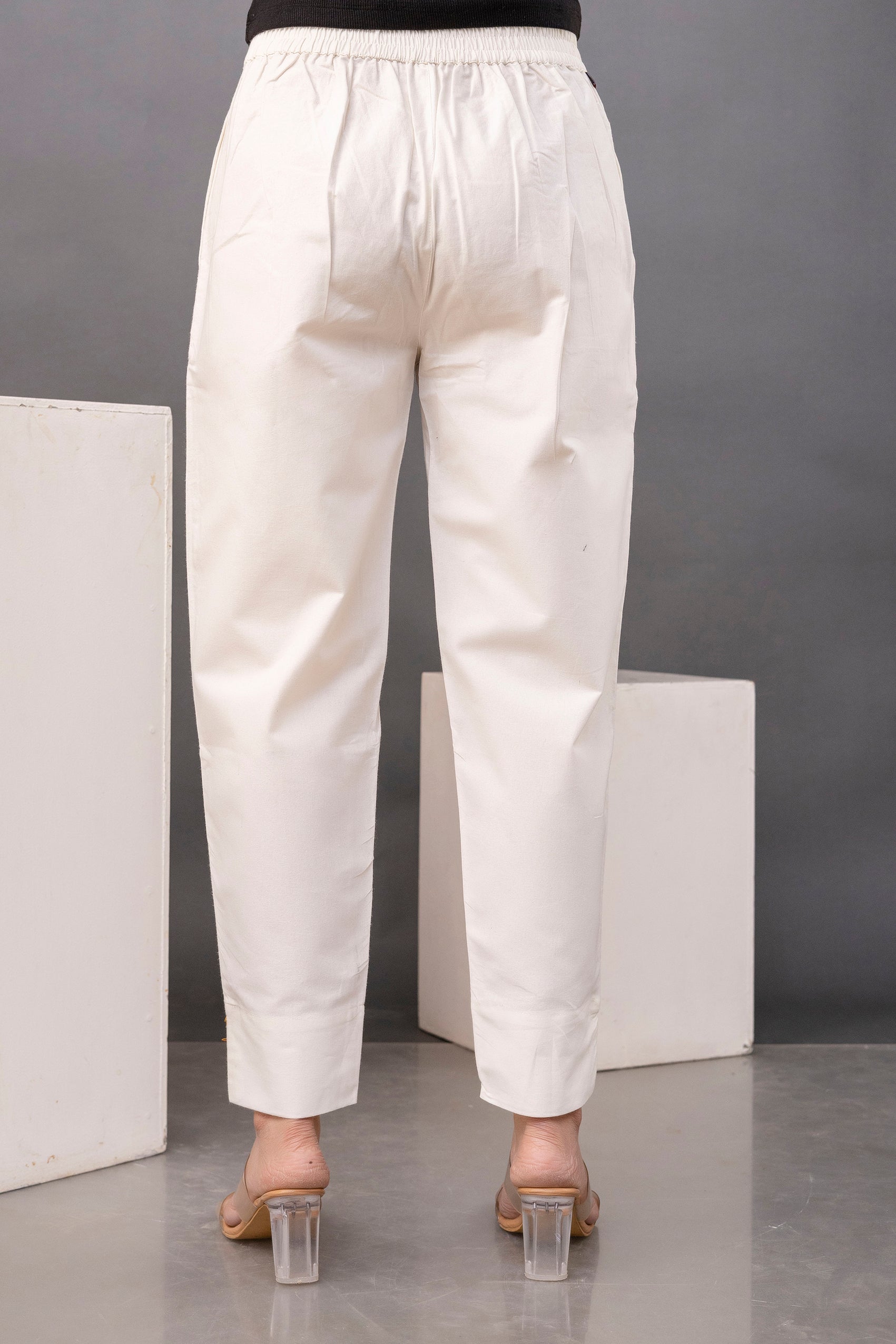 PURE COTTON PANT - OFF WHITE