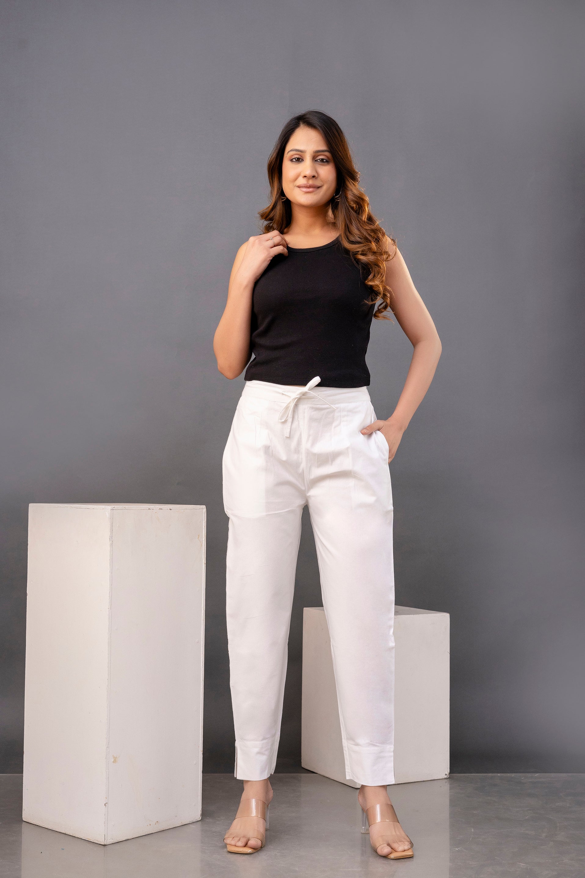 PURE COTTON PANT - WHITE