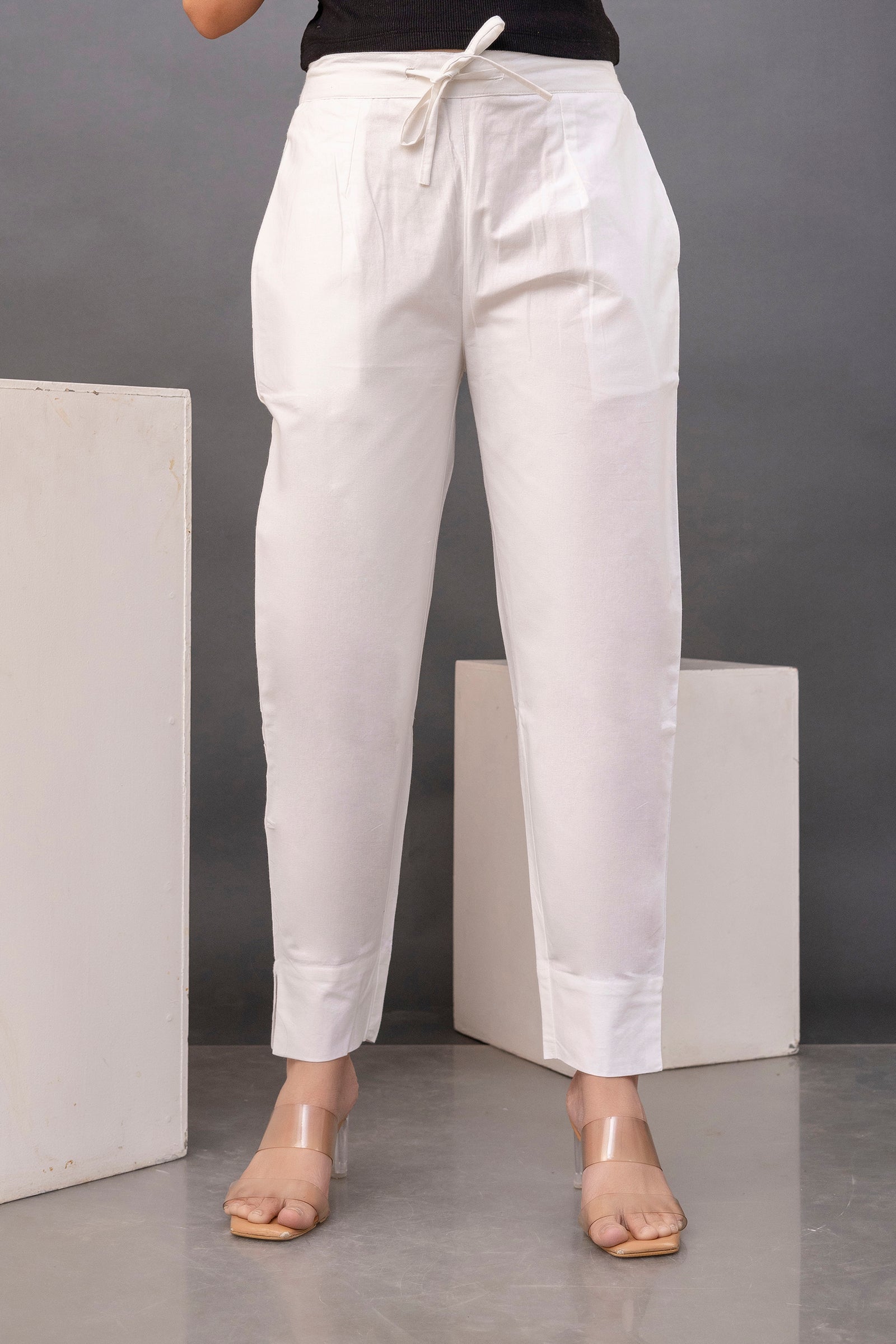 PURE COTTON PANT - WHITE