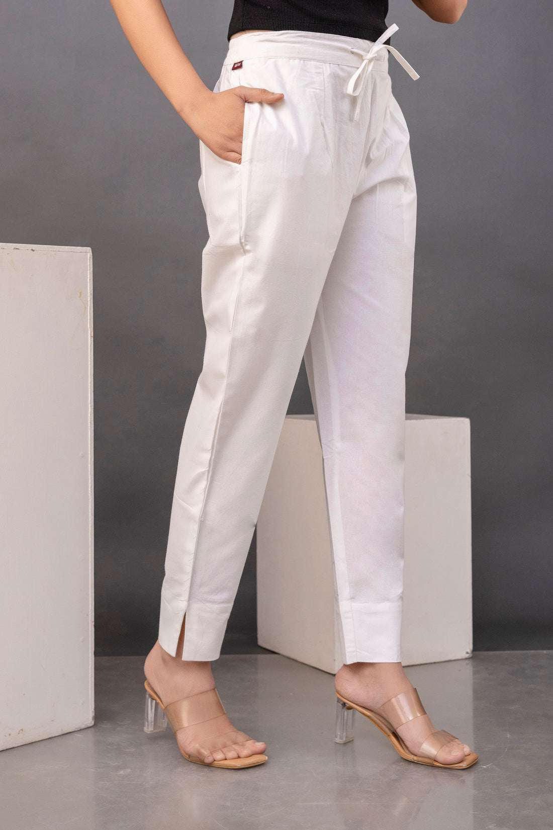 PURE COTTON PANT - WHITE