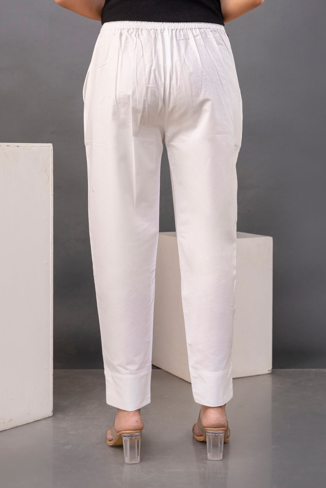 PURE COTTON PANT - WHITE