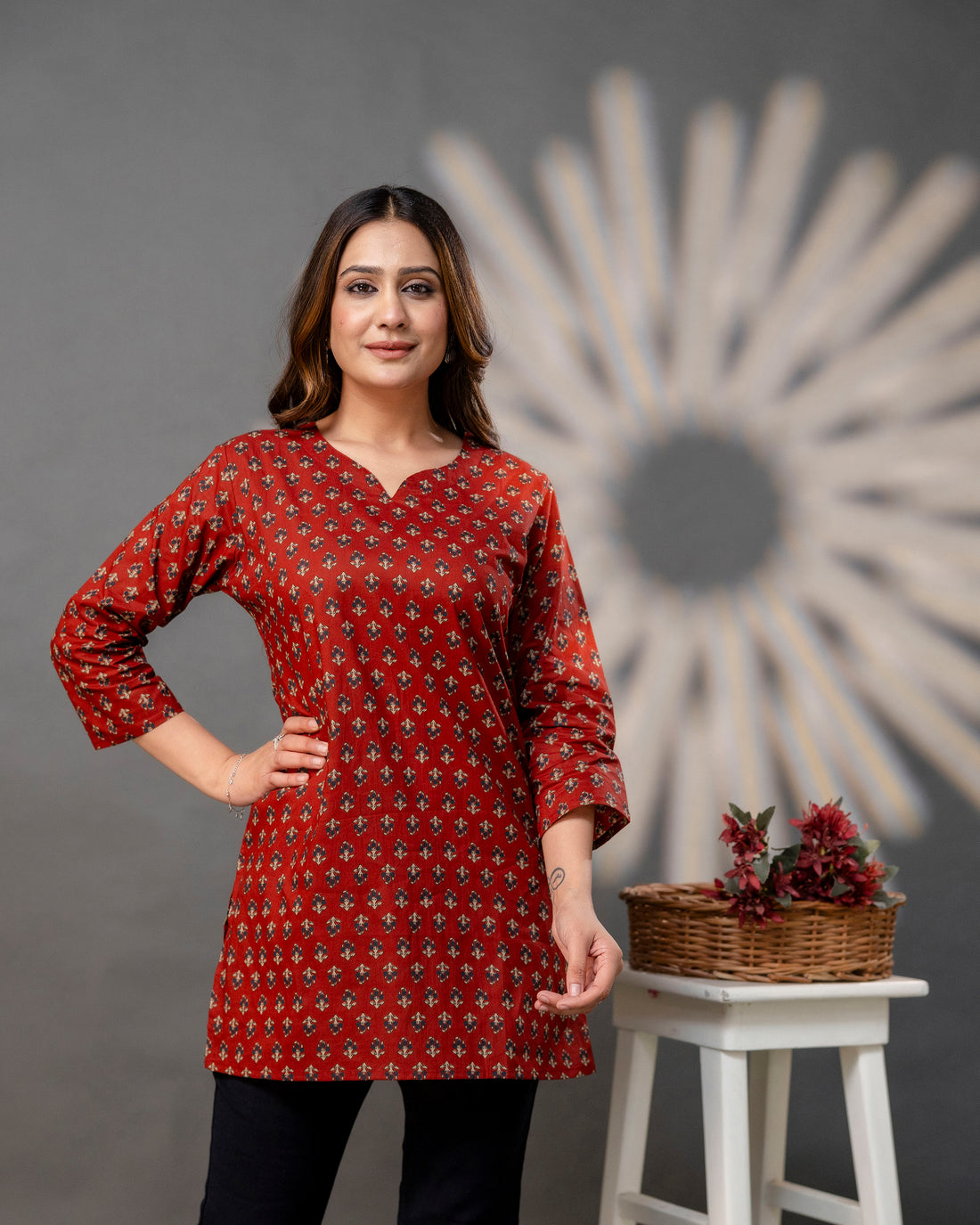 The Rustic Red Short Top