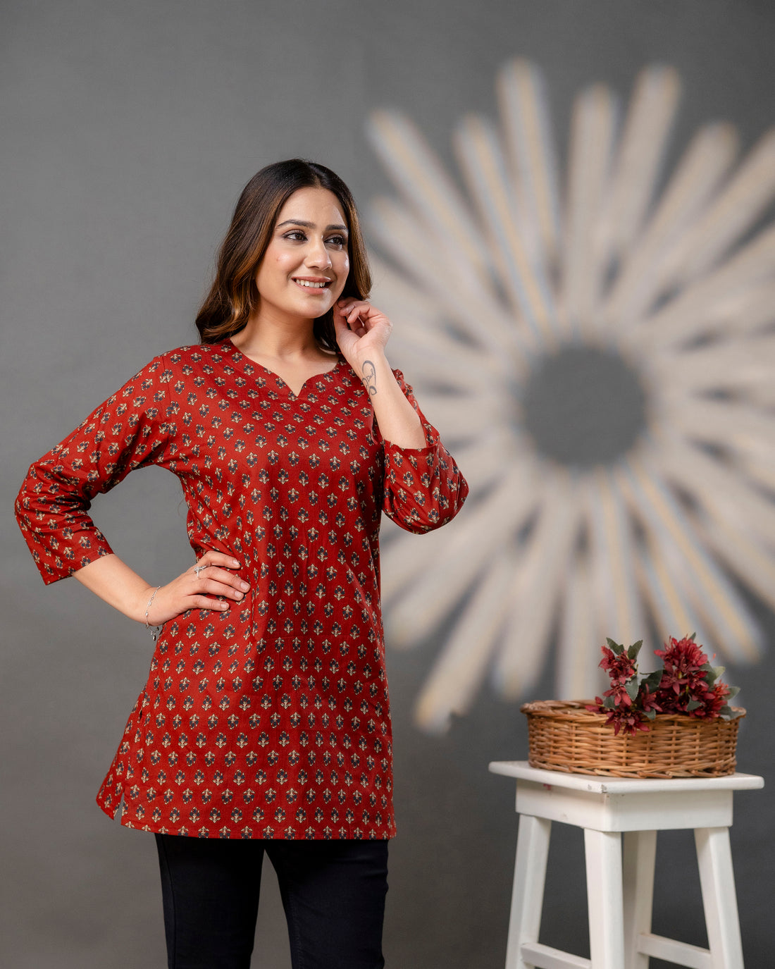 The Rustic Red Short Top