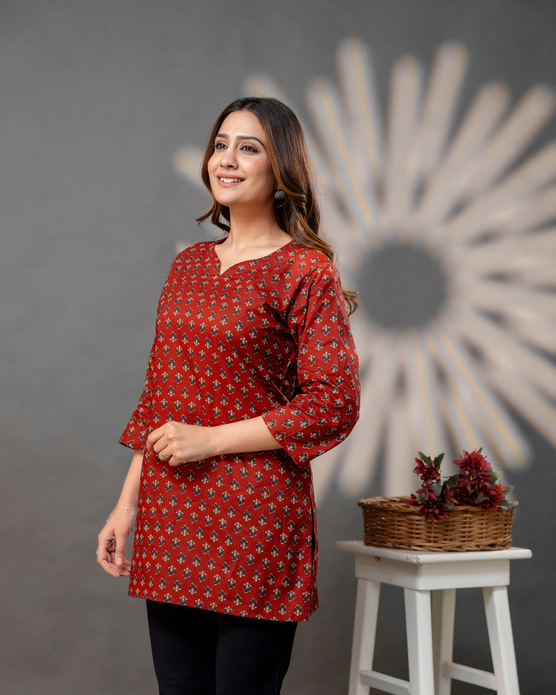 The Rustic Red Short Top