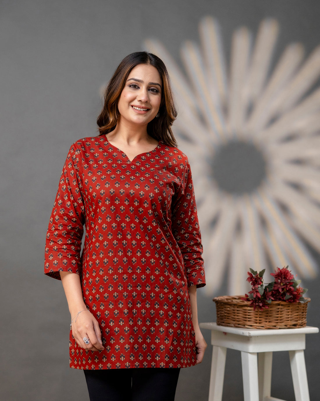 The Rustic Red Short Top