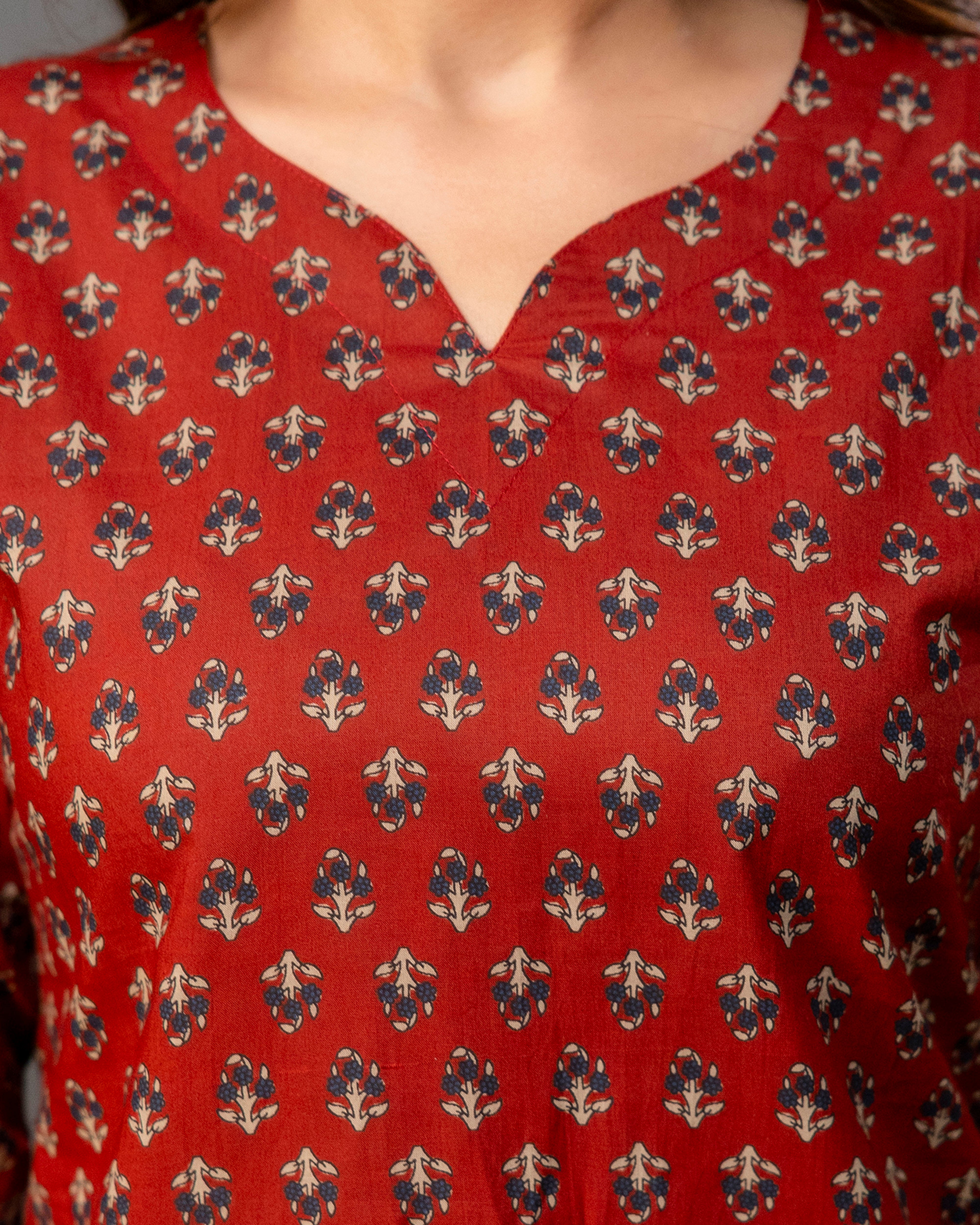 The Rustic Red Short Top