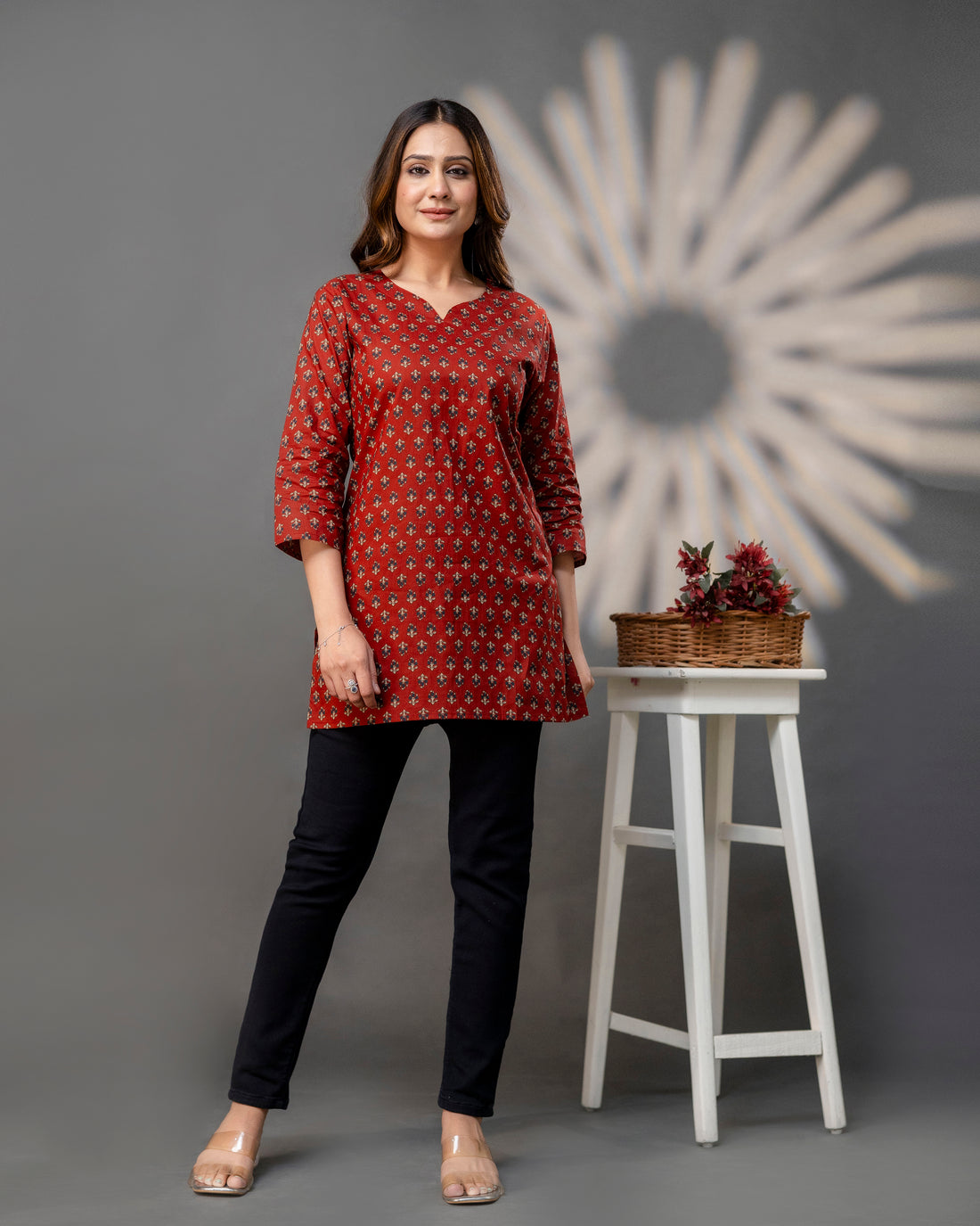 The Rustic Red Short Top