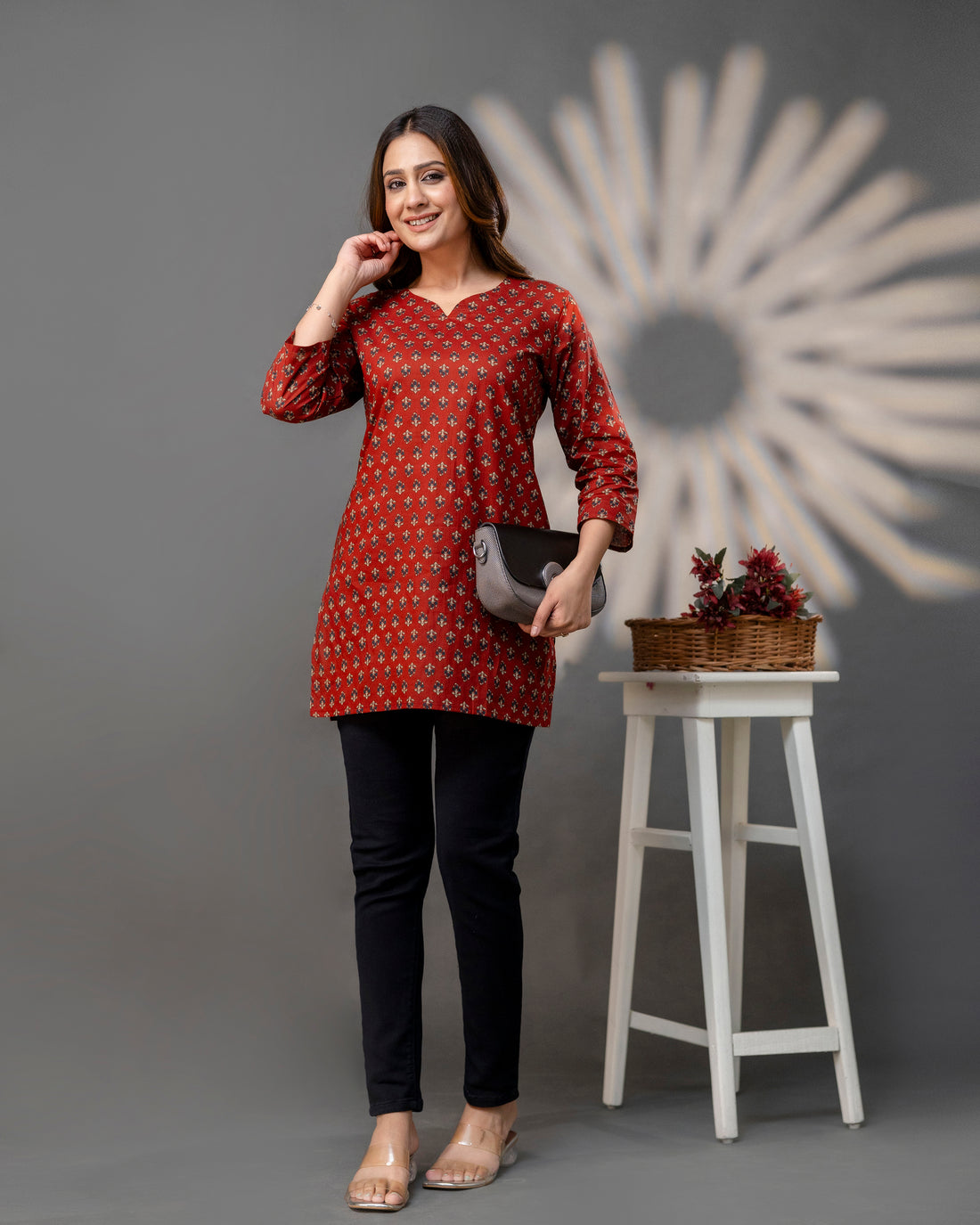 The Rustic Red Short Top