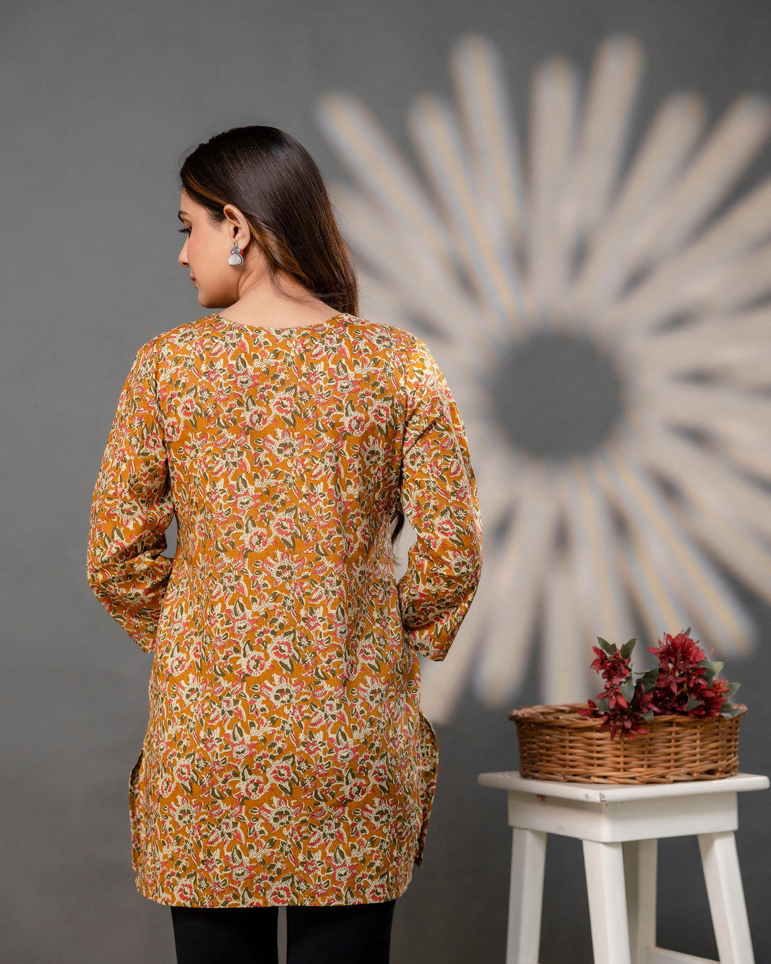 The Ochre Floral Short Top